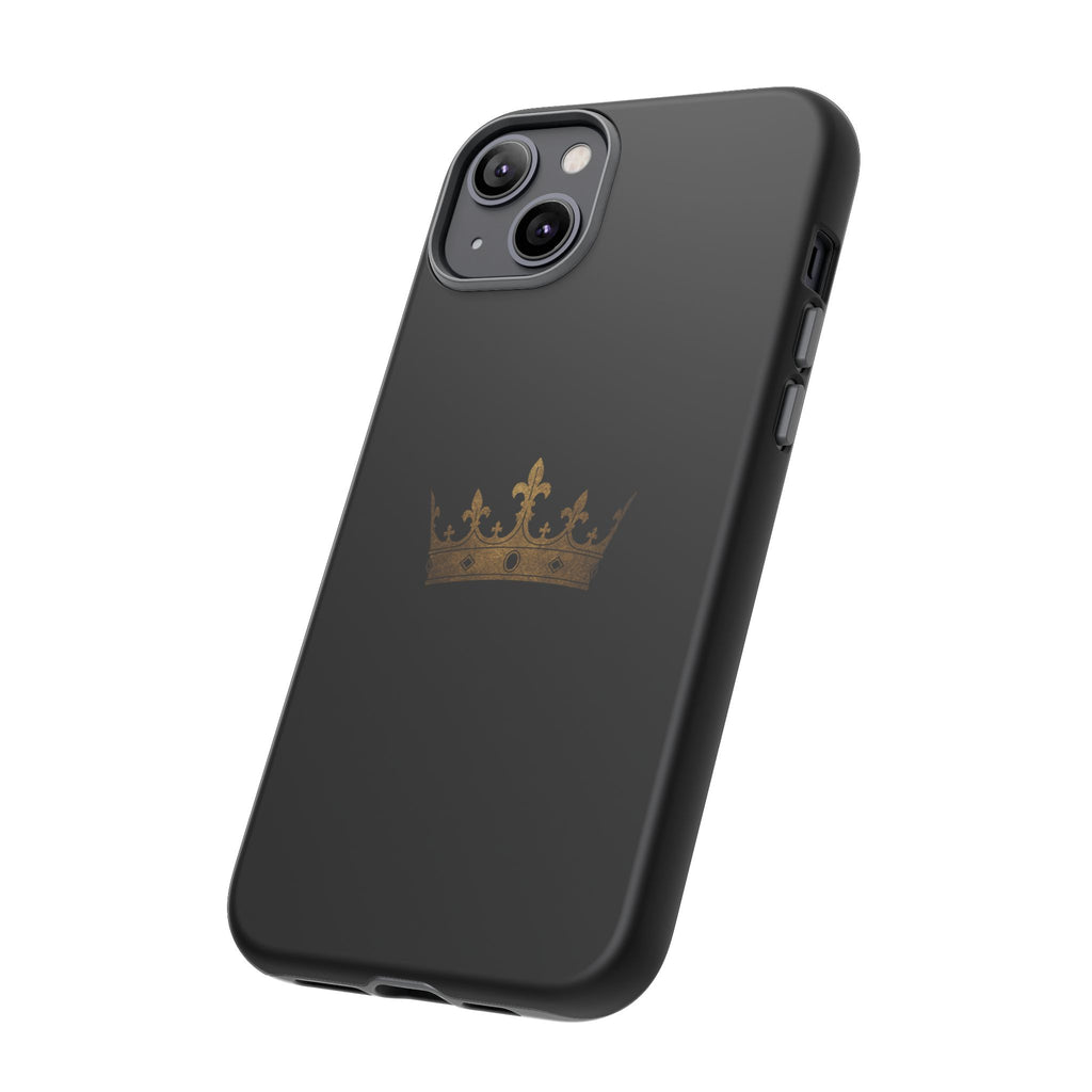 Crown Tough Phone Case – Black Protective King Crown Design