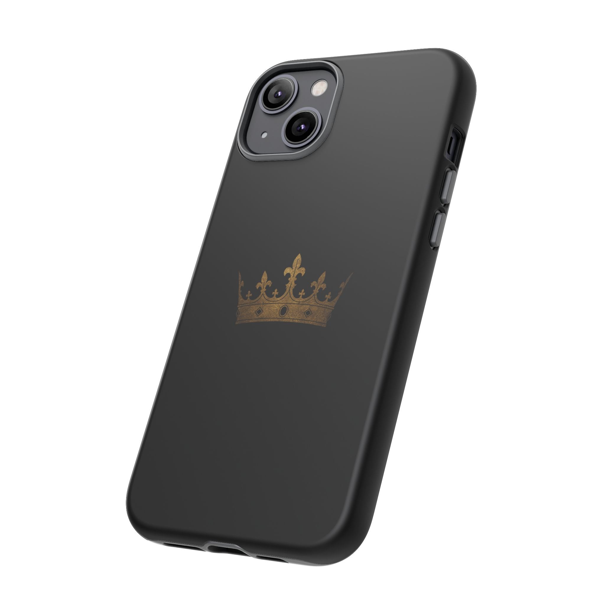 Crown Tough Phone Case – Black Protective King Crown Design