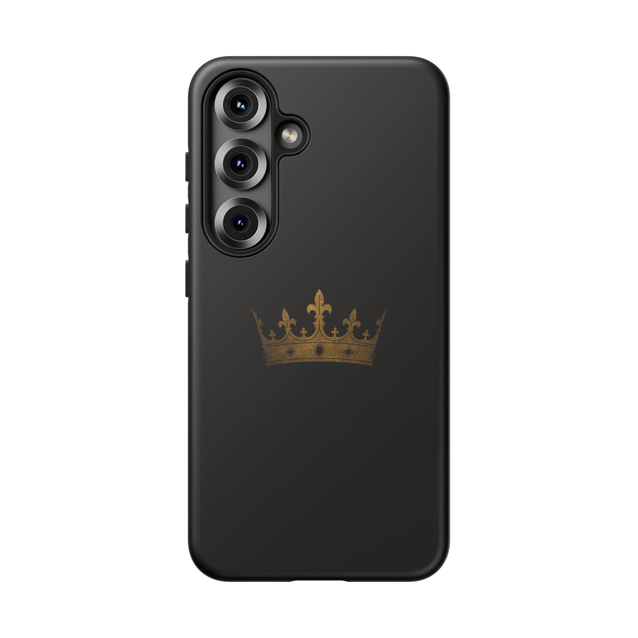Crown Tough Phone Case – Black Protective King Crown Design