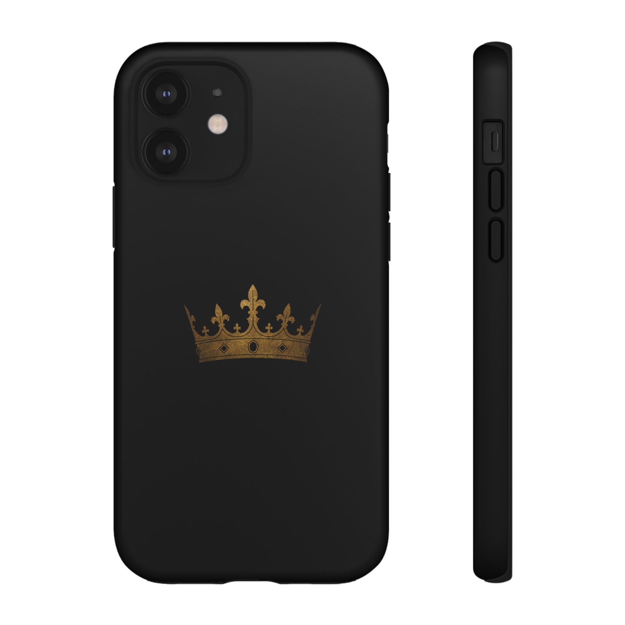 Crown Tough Phone Case – Black Protective King Crown Design