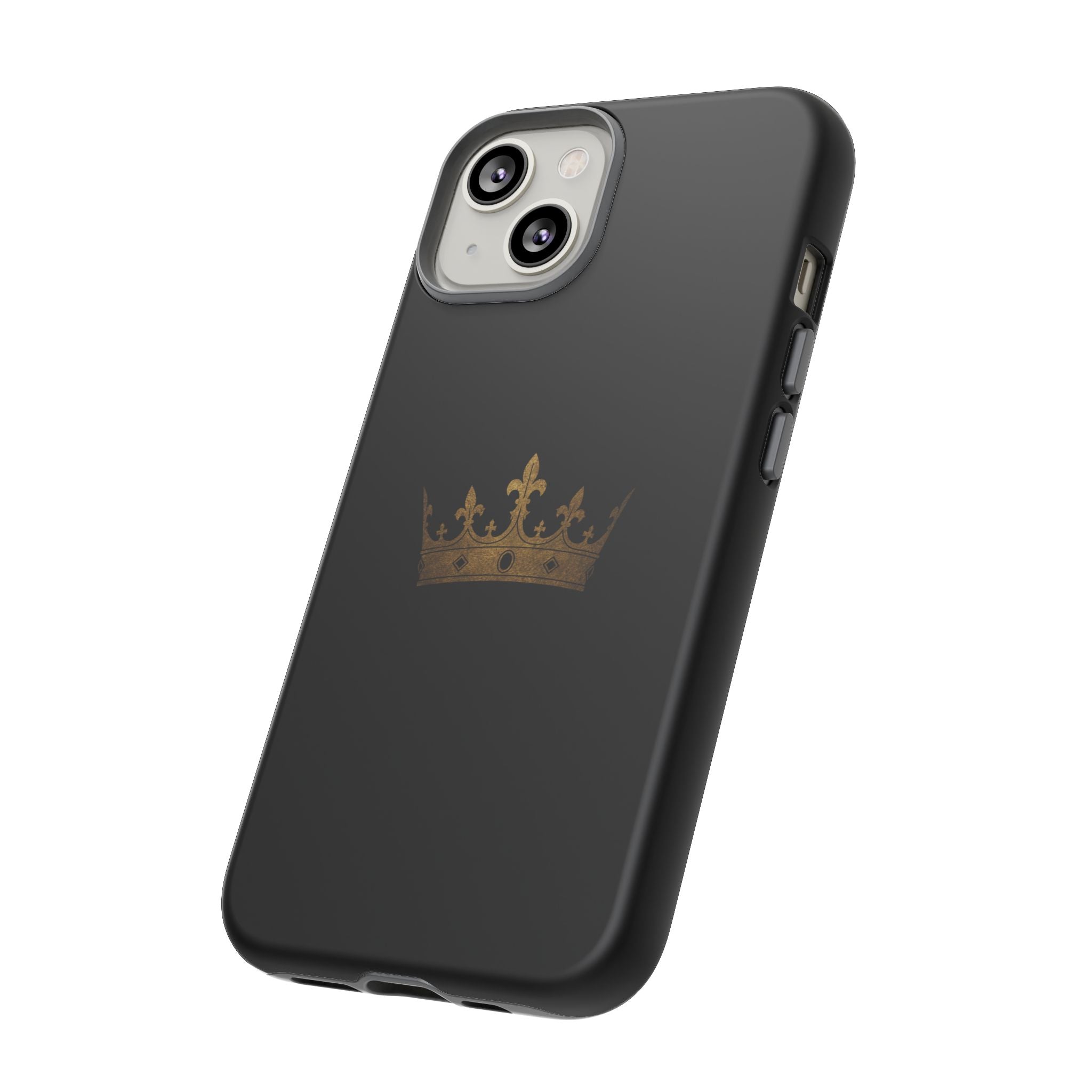 Crown Tough Phone Case – Black Protective King Crown Design
