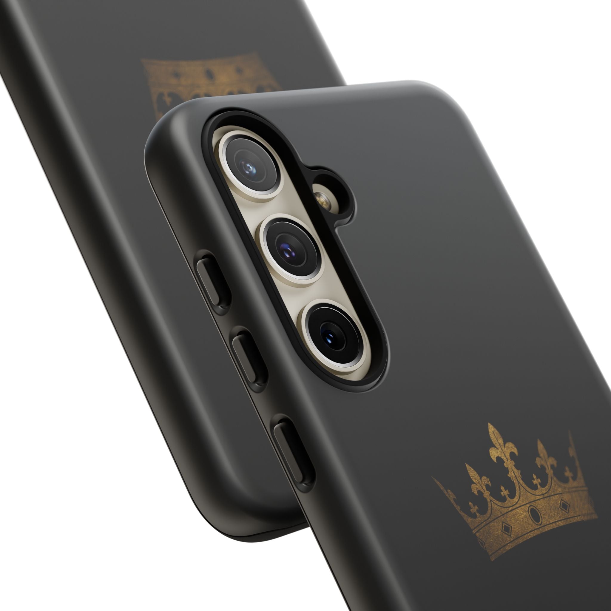 Crown Tough Phone Case – Black Protective King Crown Design