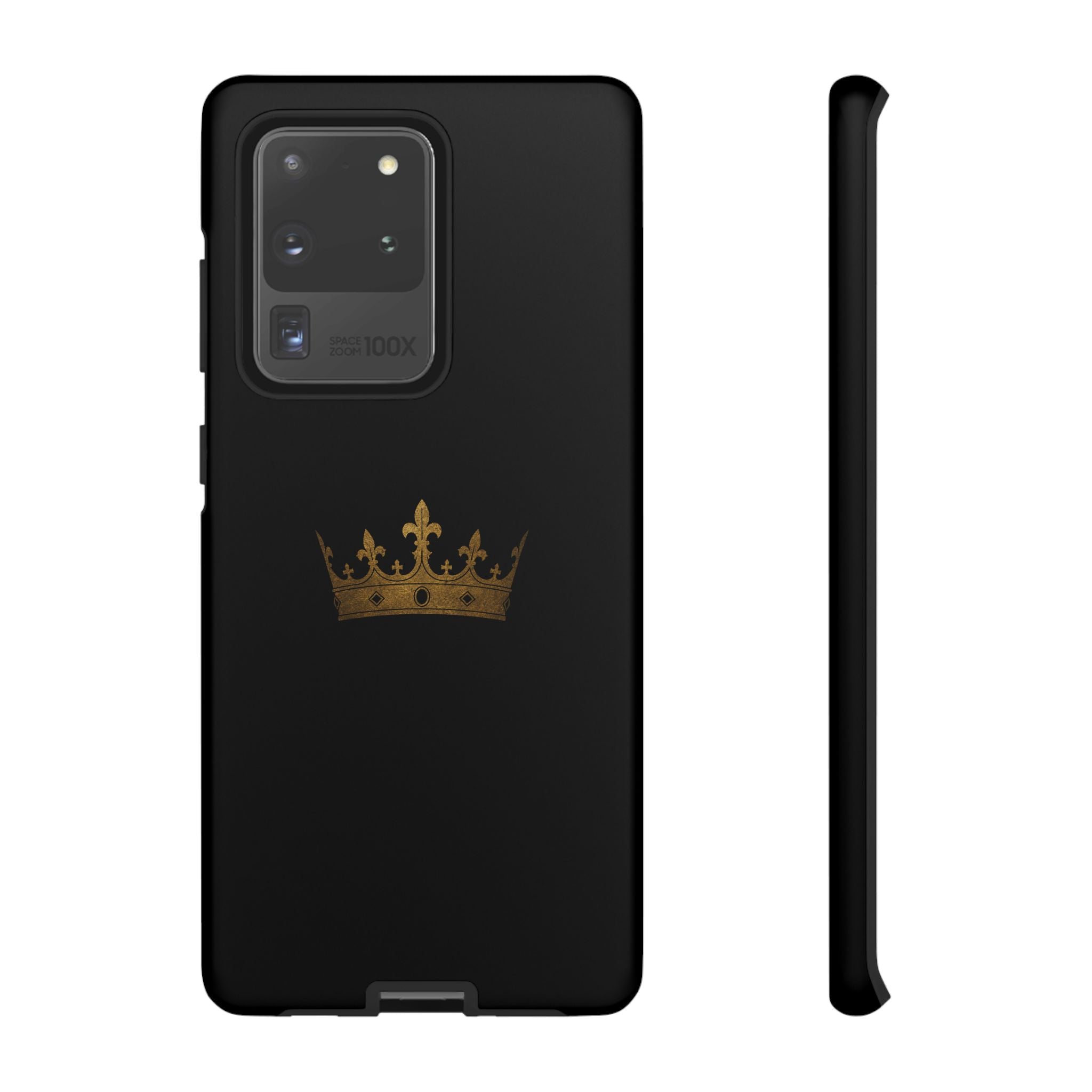 Crown Tough Phone Case – Black Protective King Crown Design
