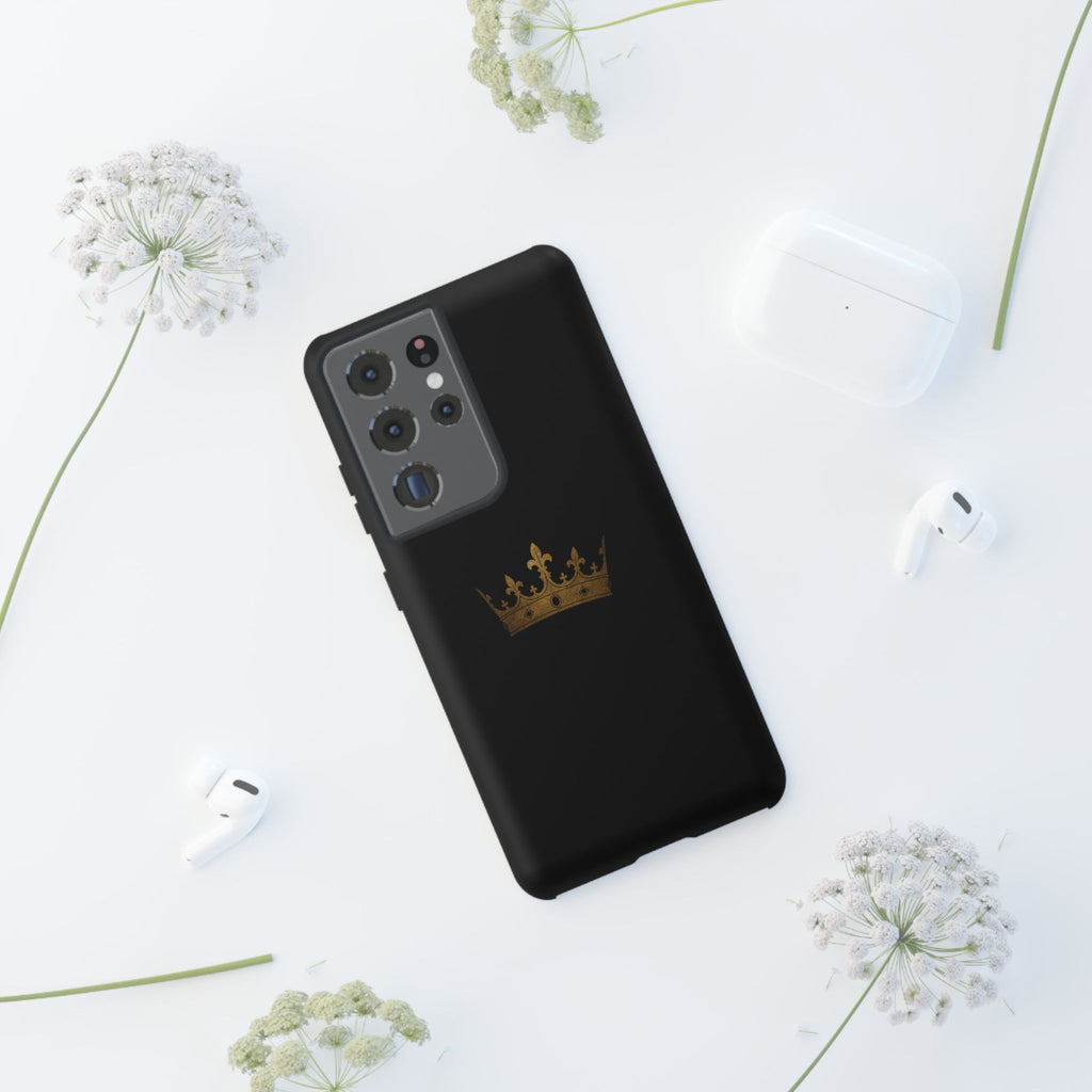Crown Tough Phone Case – Black Protective King Crown Design
