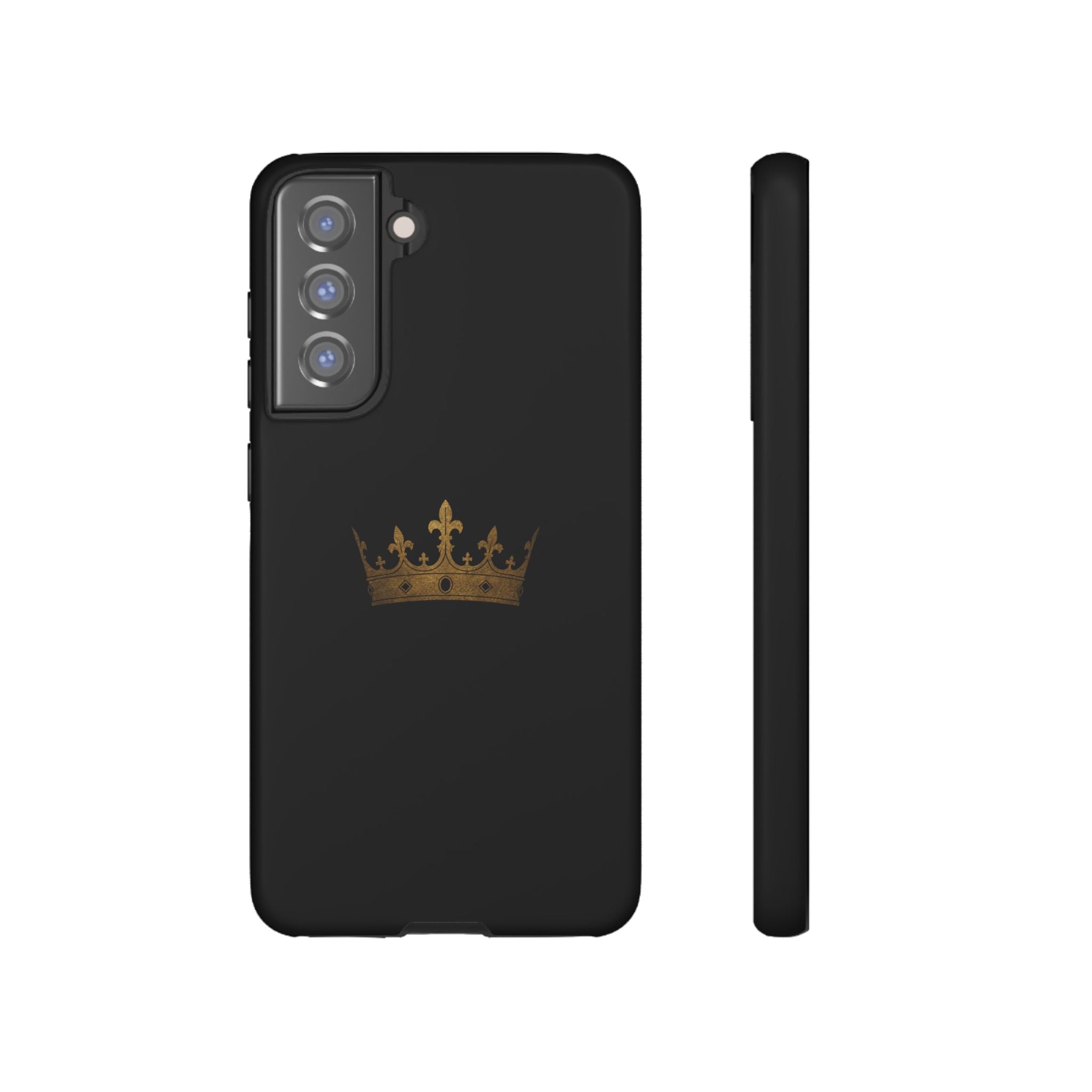 Crown Tough Phone Case – Black Protective King Crown Design