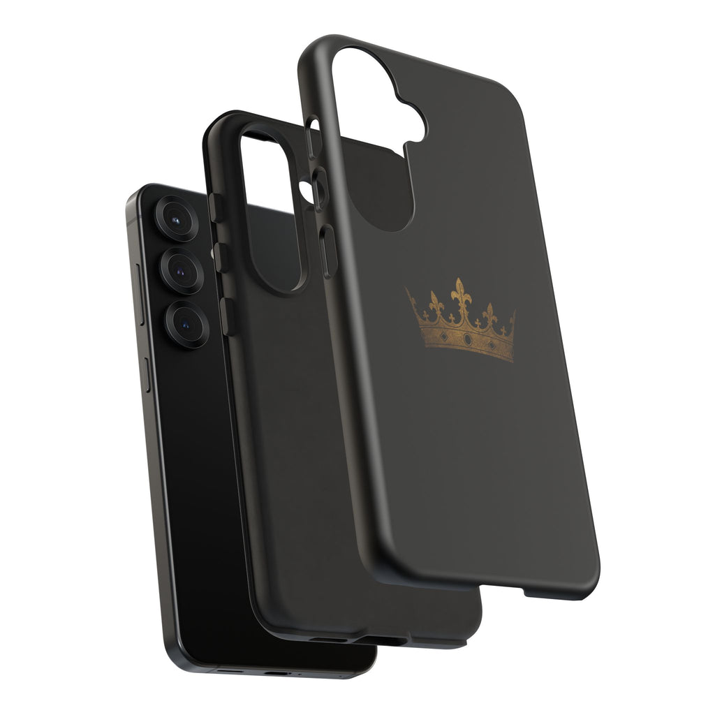 Crown Tough Phone Case – Black Protective King Crown Design