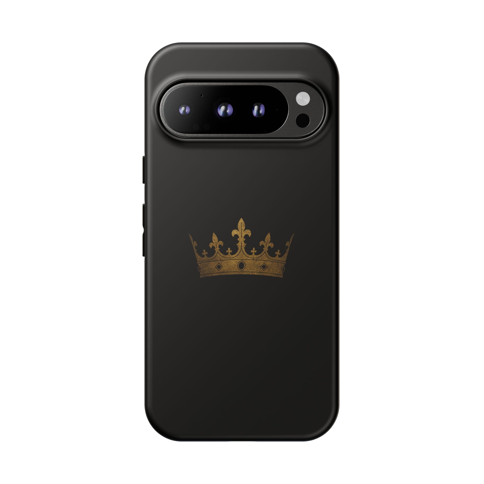 Crown Tough Phone Case – Black Protective King Crown Design