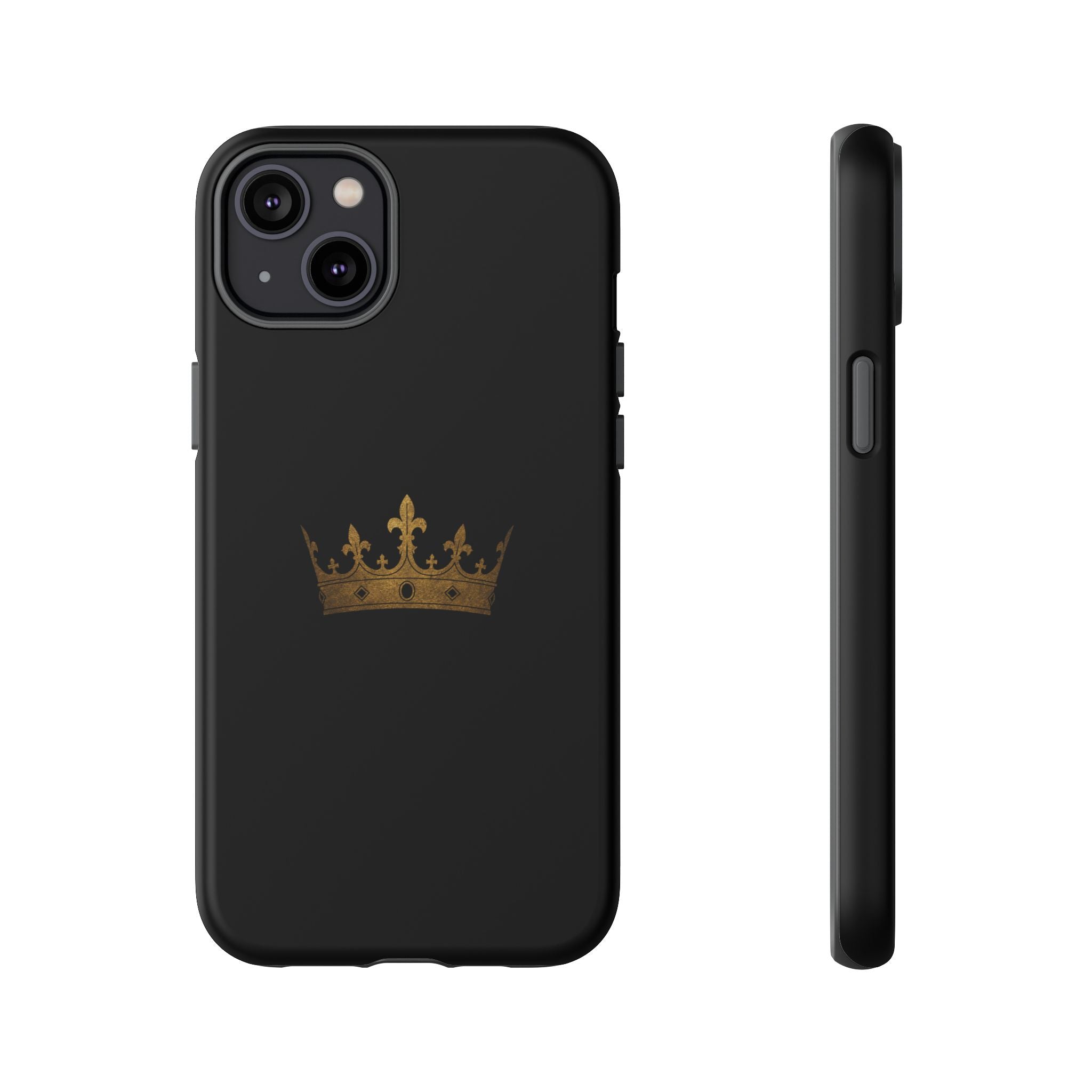 Crown Tough Phone Case – Black Protective King Crown Design