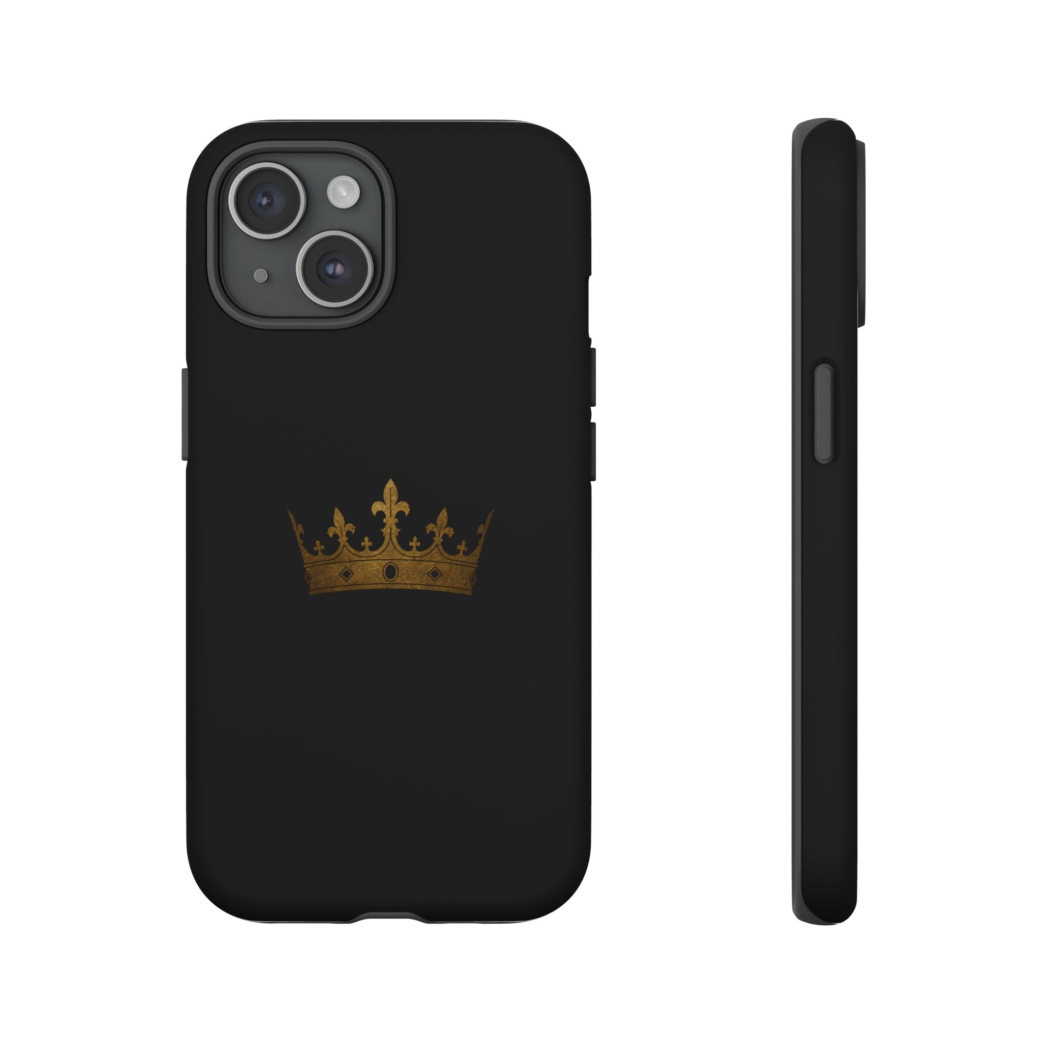 Crown Tough Phone Case – Black Protective King Crown Design