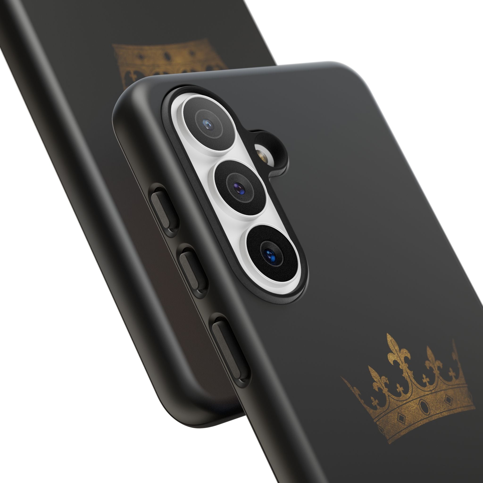 Crown Tough Phone Case – Black Protective King Crown Design