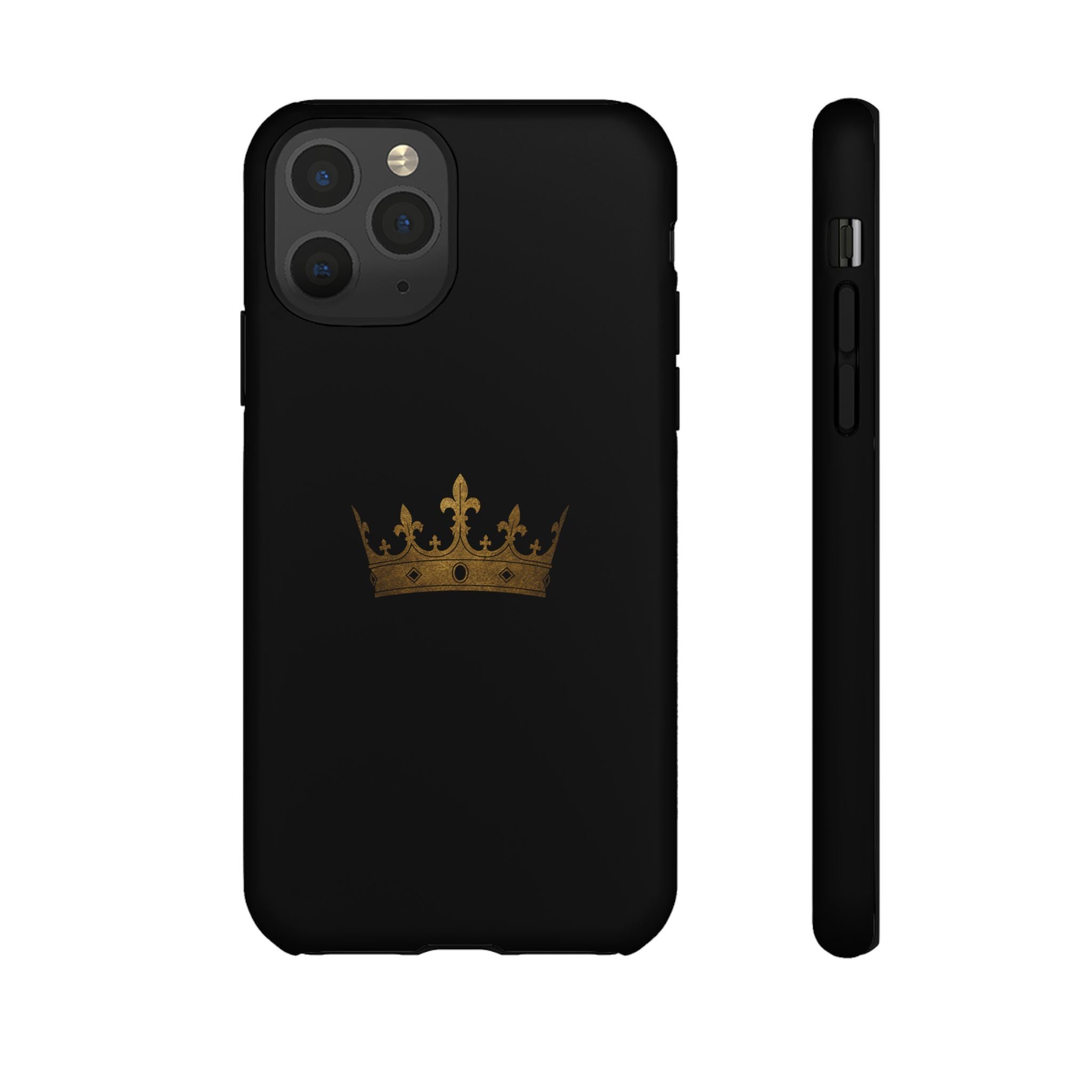 Crown Tough Phone Case – Black Protective King Crown Design