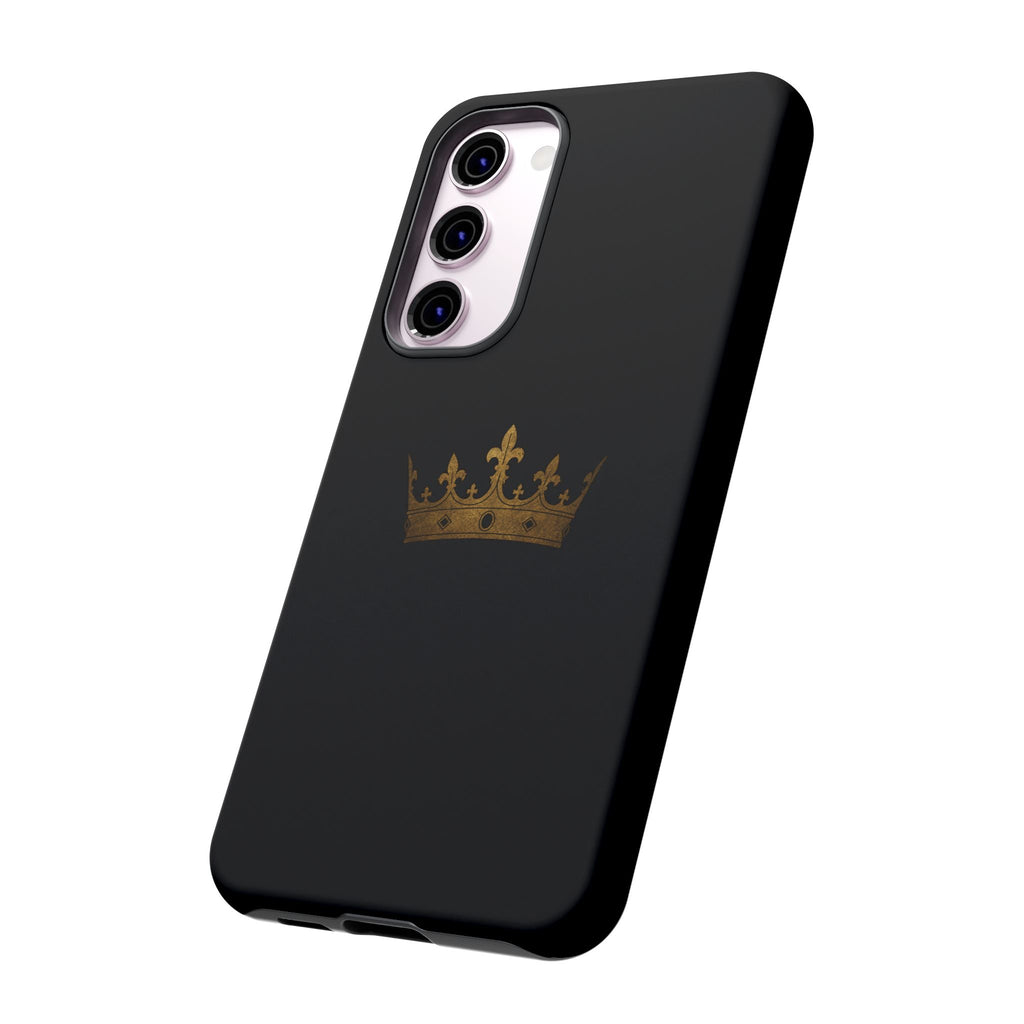 Crown Tough Phone Case – Black Protective King Crown Design