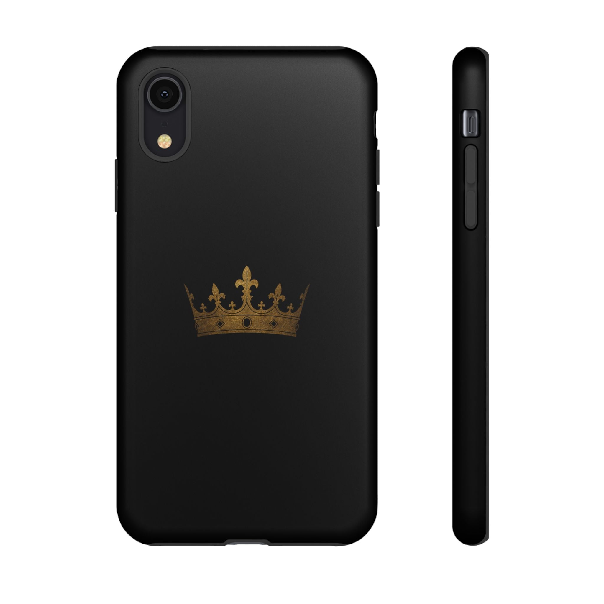 Crown Tough Phone Case – Black Protective King Crown Design