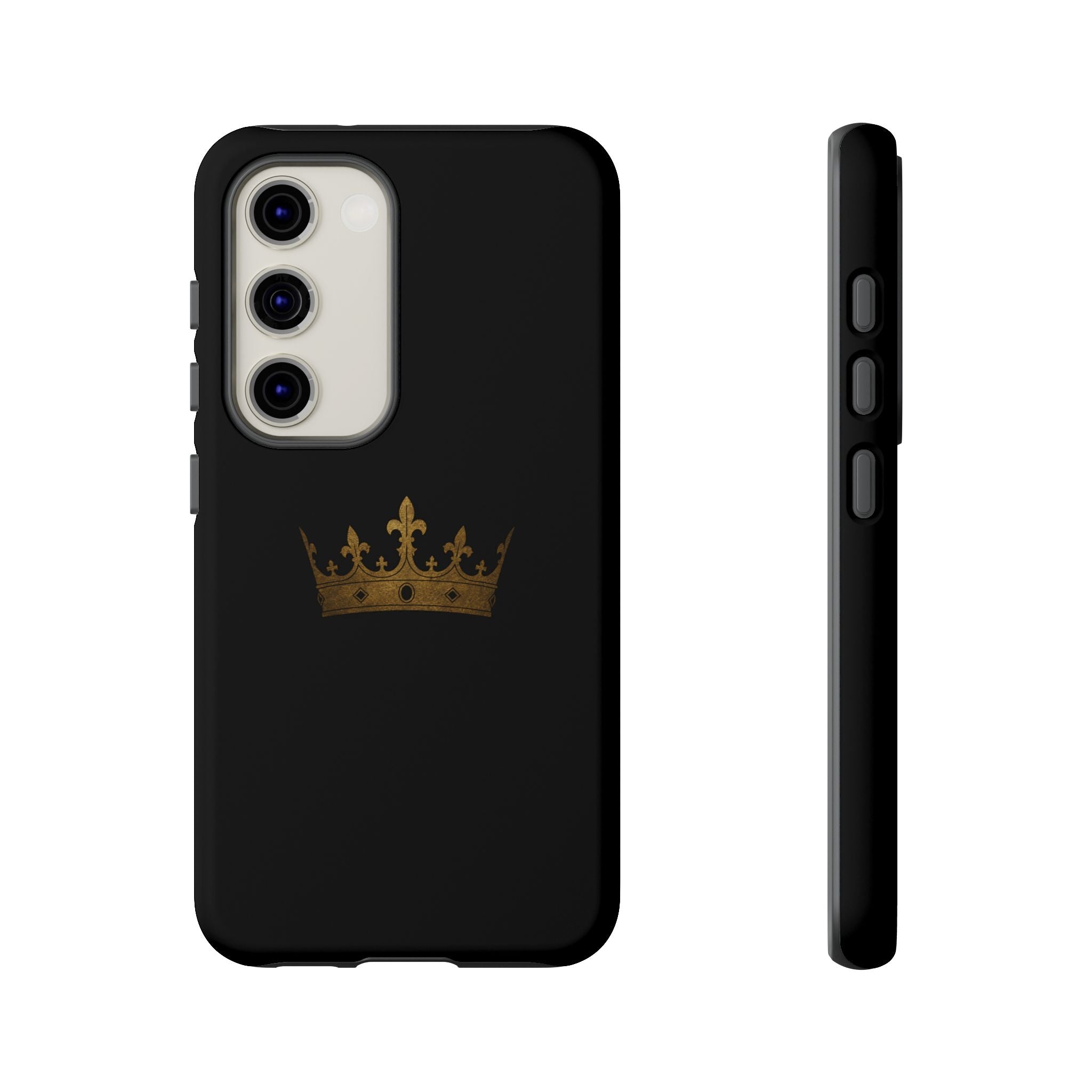 Crown Tough Phone Case – Black Protective King Crown Design