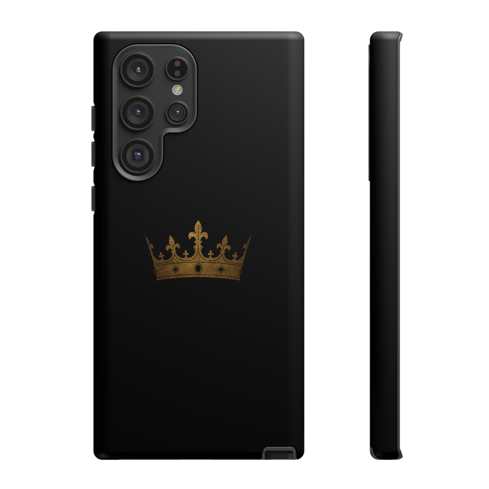 Crown Tough Phone Case – Black Protective King Crown Design