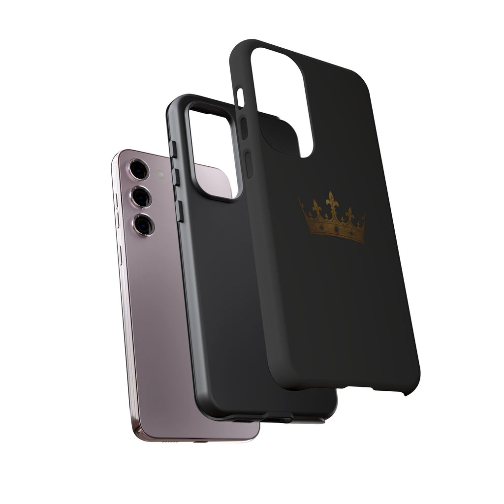 Crown Tough Phone Case – Black Protective King Crown Design