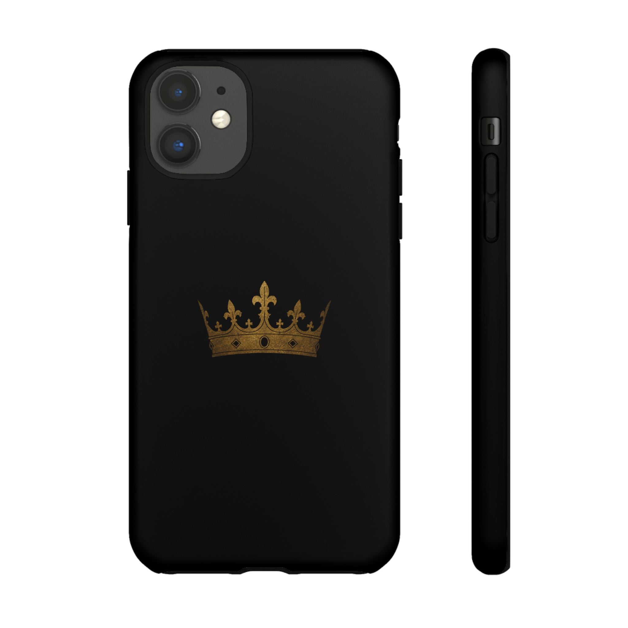 Crown Tough Phone Case – Black Protective King Crown Design