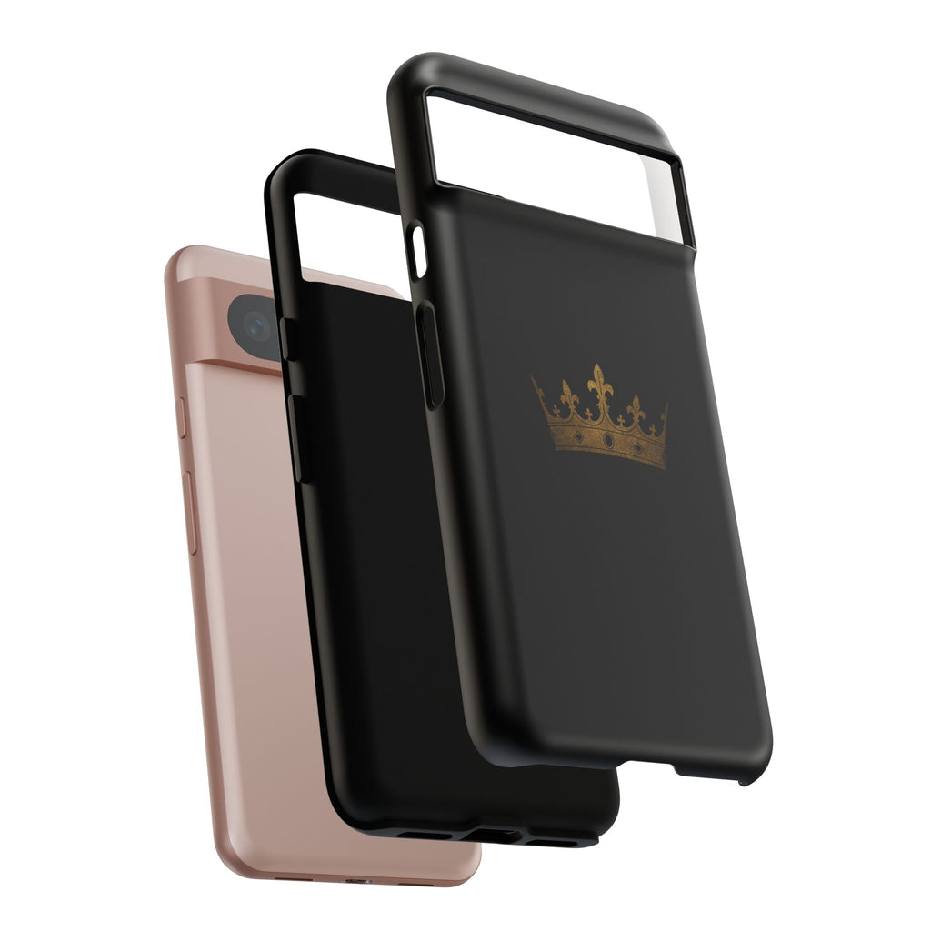 Crown Tough Phone Case – Black Protective King Crown Design