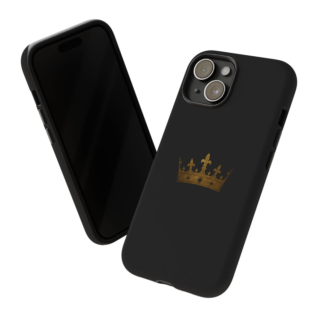 Crown Tough Phone Case – Black Protective King Crown Design