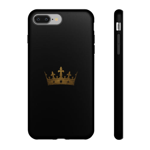 Crown Tough Phone Case – Black Protective King Crown Design