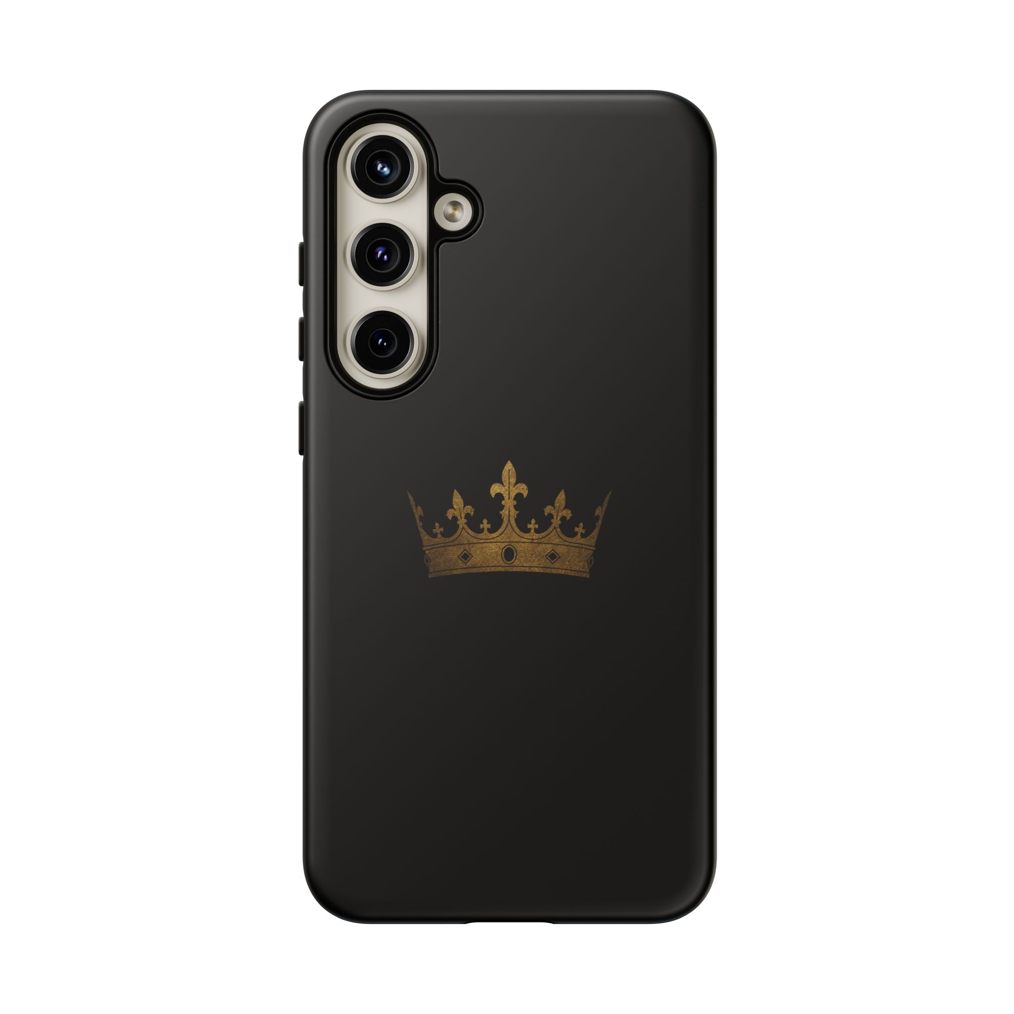 Crown Tough Phone Case – Black Protective King Crown Design