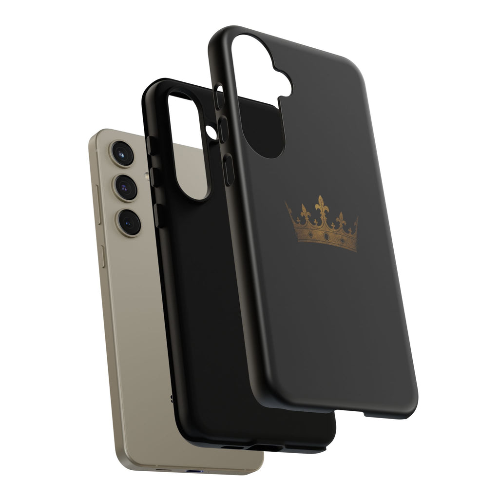 Crown Tough Phone Case – Black Protective King Crown Design
