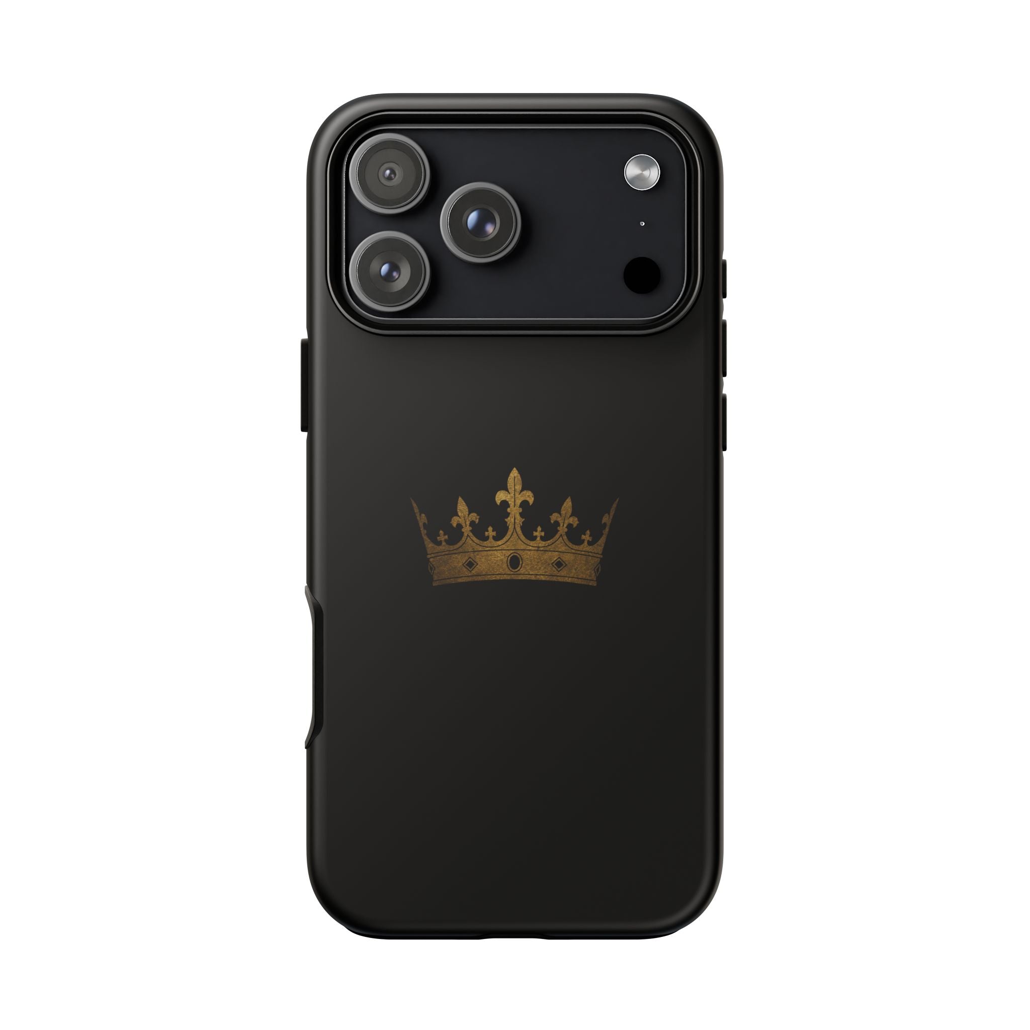 Crown Tough Phone Case – Black Protective King Crown Design