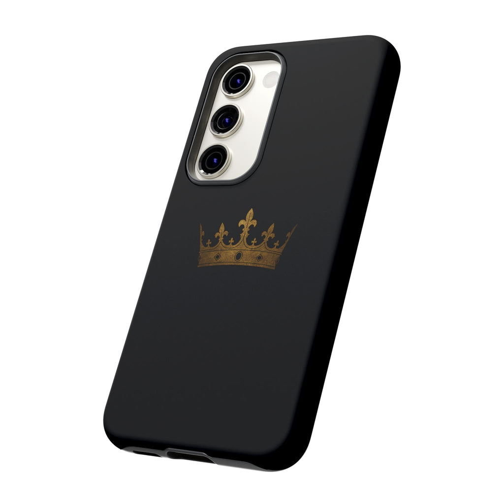 Crown Tough Phone Case – Black Protective King Crown Design