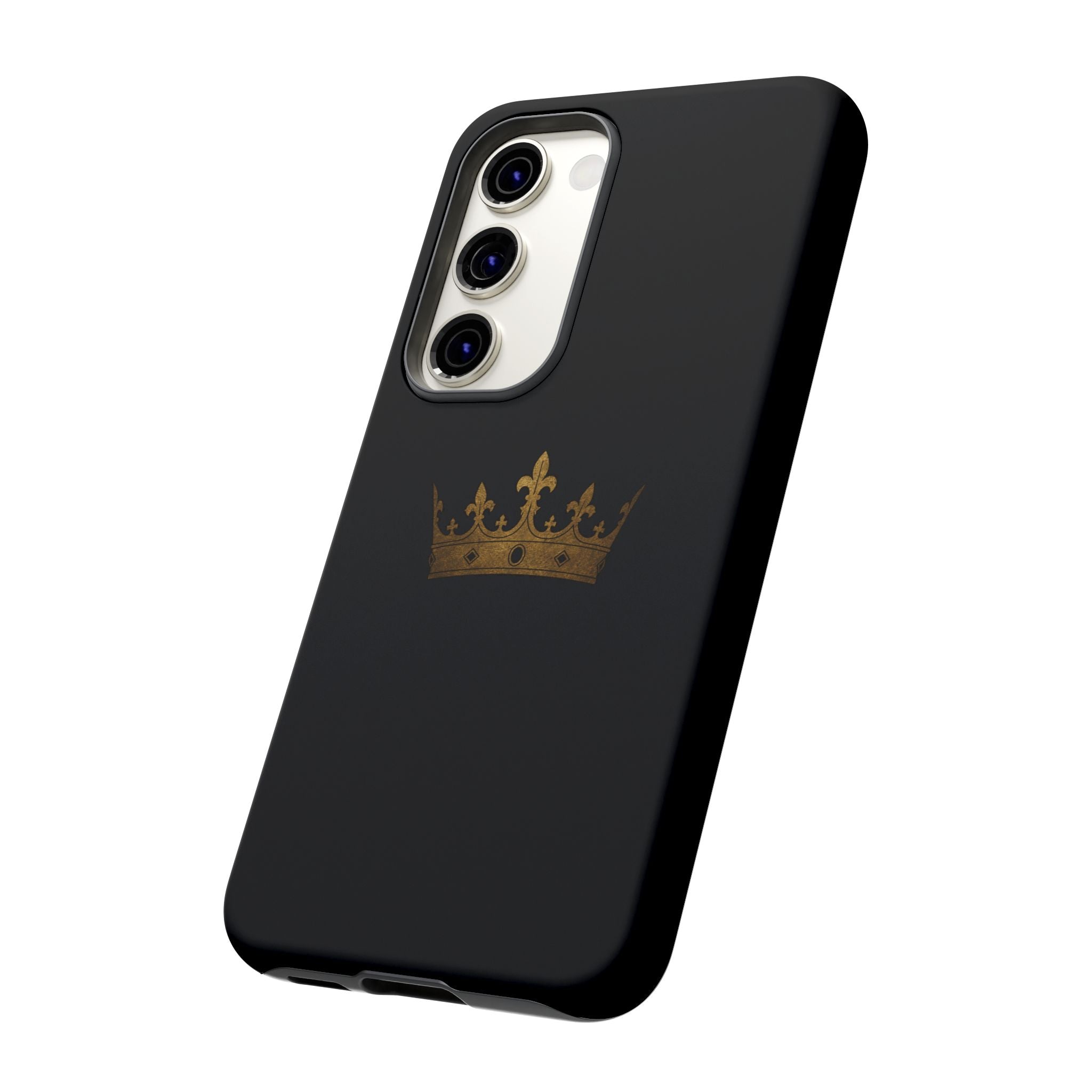 Crown Tough Phone Case – Black Protective King Crown Design