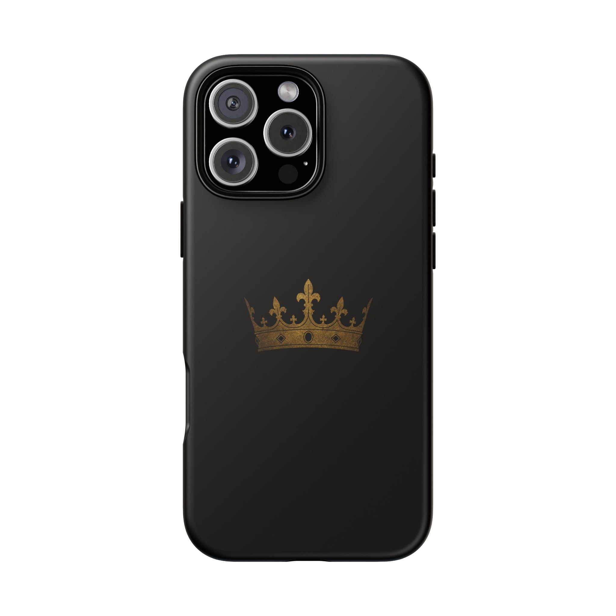 Crown Tough Phone Case – Black Protective King Crown Design