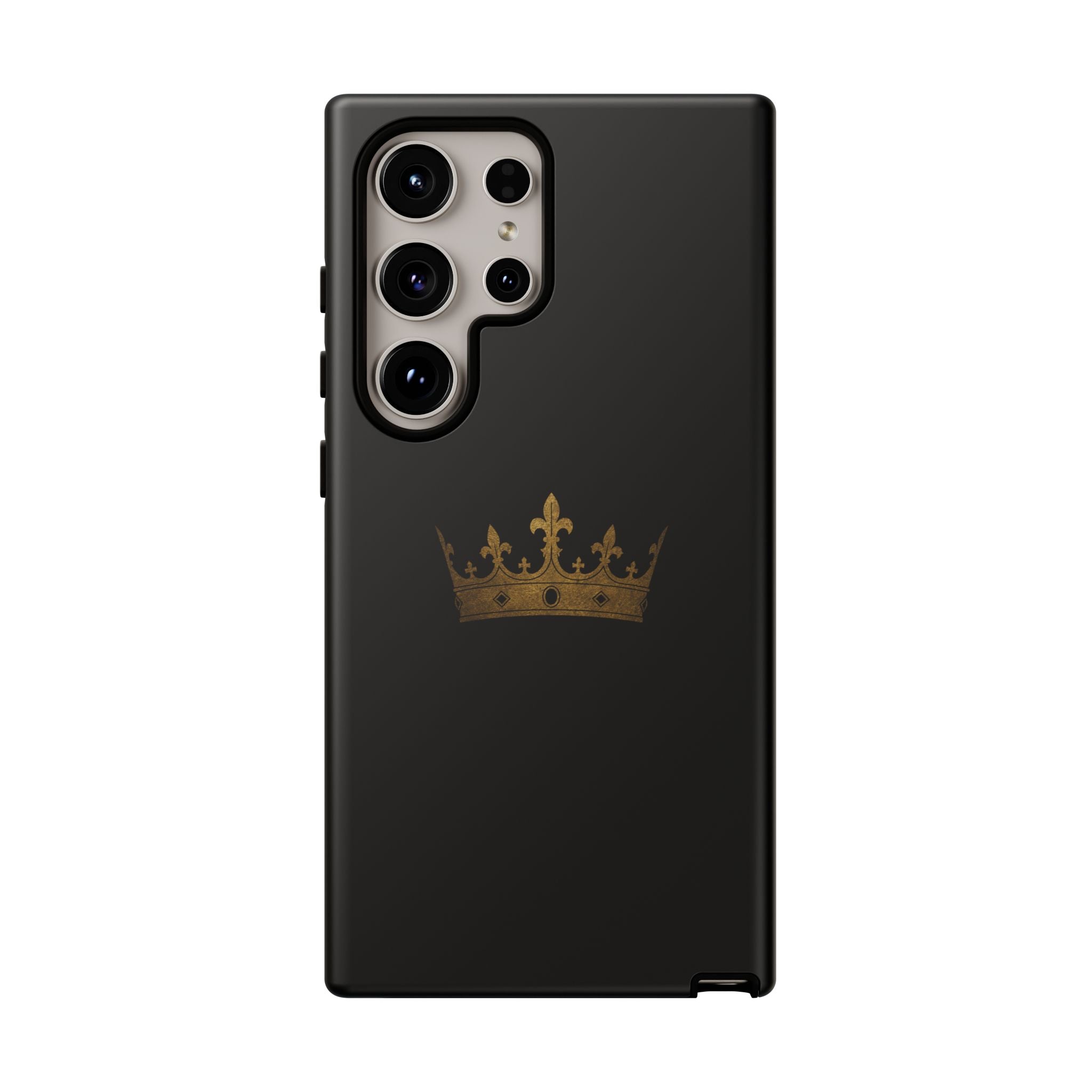 Crown Tough Phone Case – Black Protective King Crown Design
