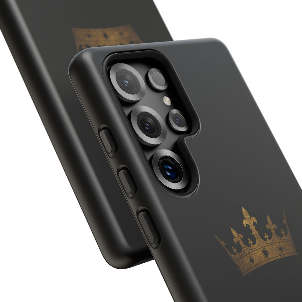 Crown Tough Phone Case – Black Protective King Crown Design