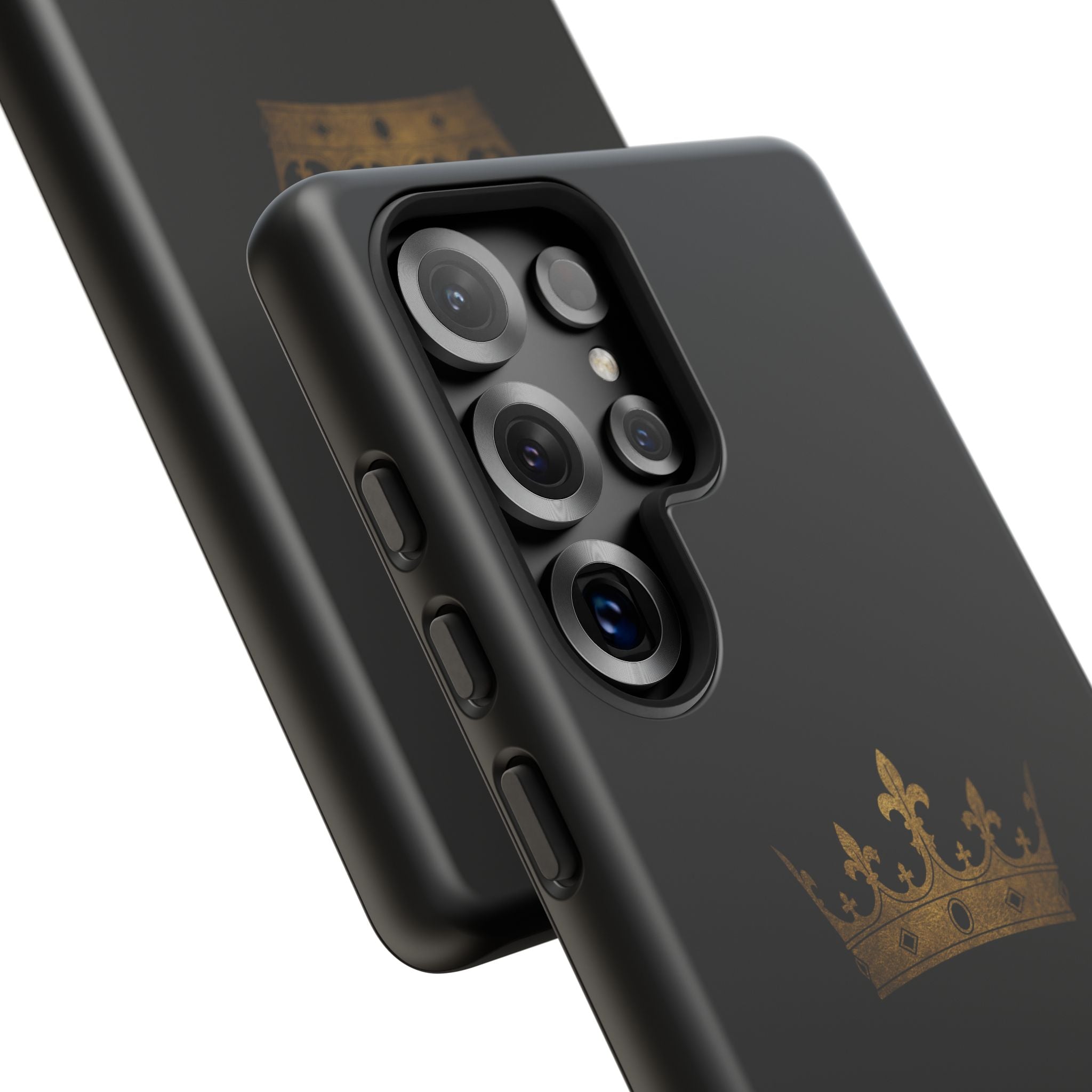 Crown Tough Phone Case – Black Protective King Crown Design