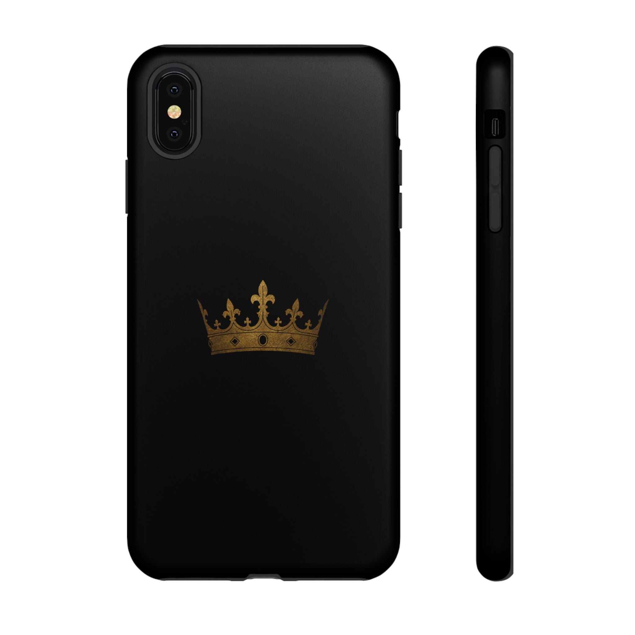 Crown Tough Phone Case – Black Protective King Crown Design