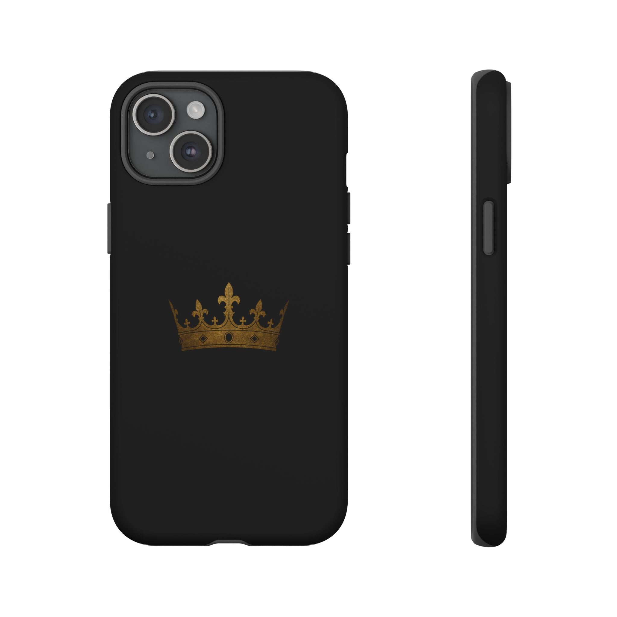 Crown Tough Phone Case – Black Protective King Crown Design