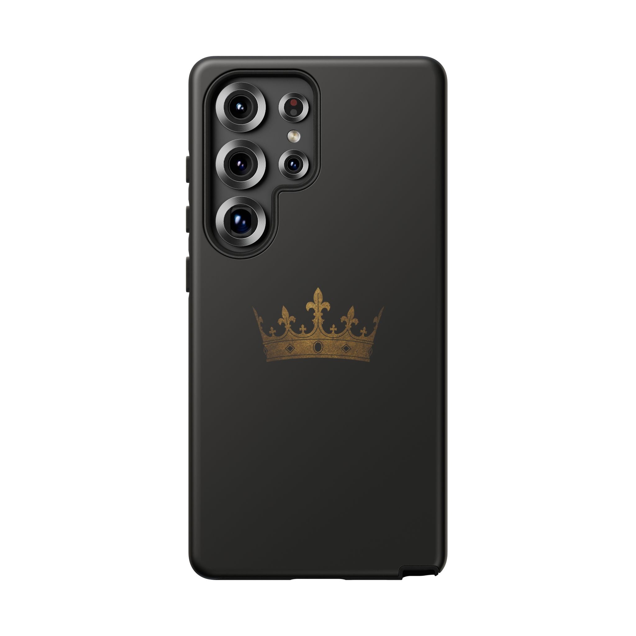 Crown Tough Phone Case – Black Protective King Crown Design