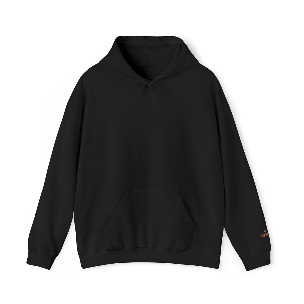 Black Hoodie - Minimal Crewneck Hooded Sweatshirt