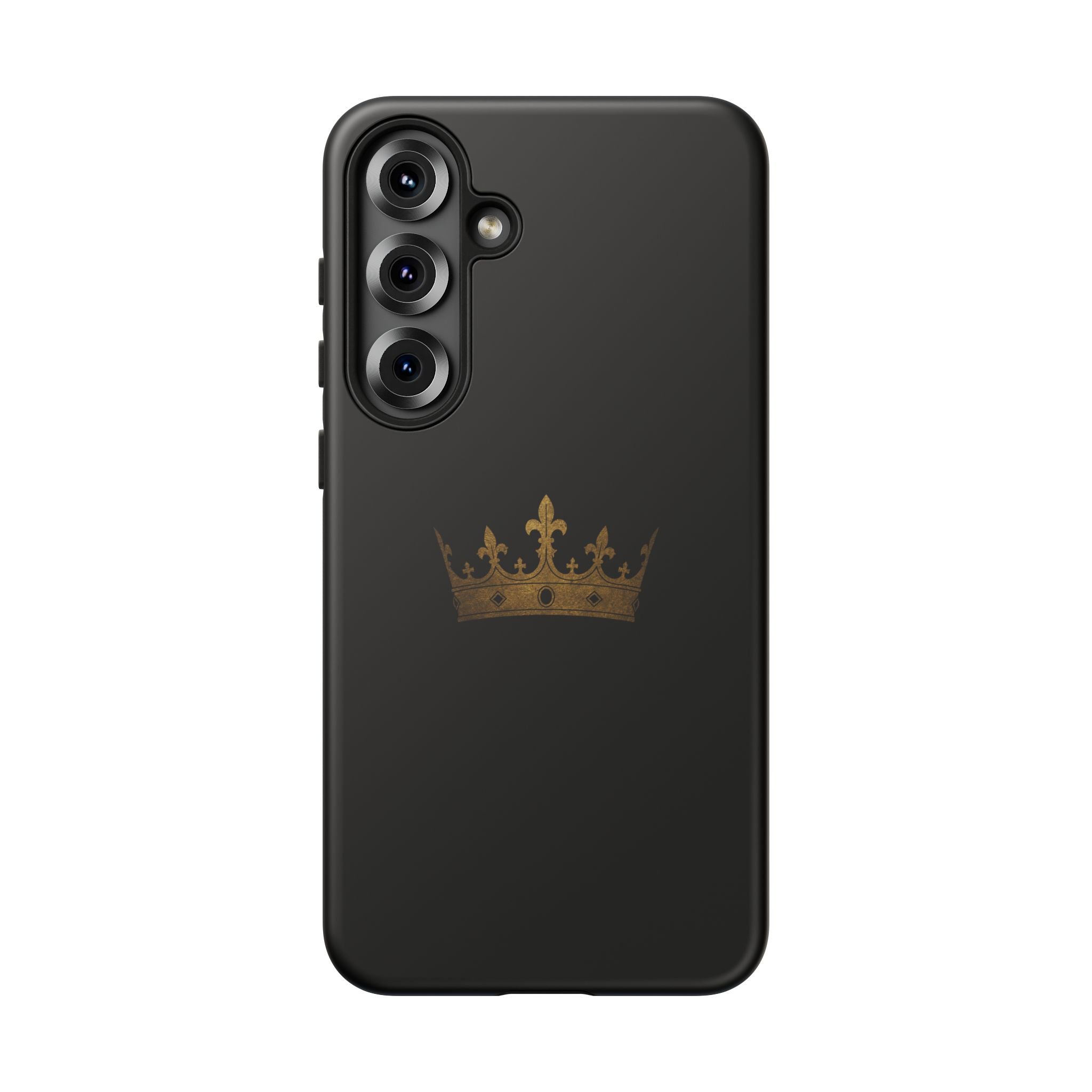 Crown Tough Phone Case – Black Protective King Crown Design