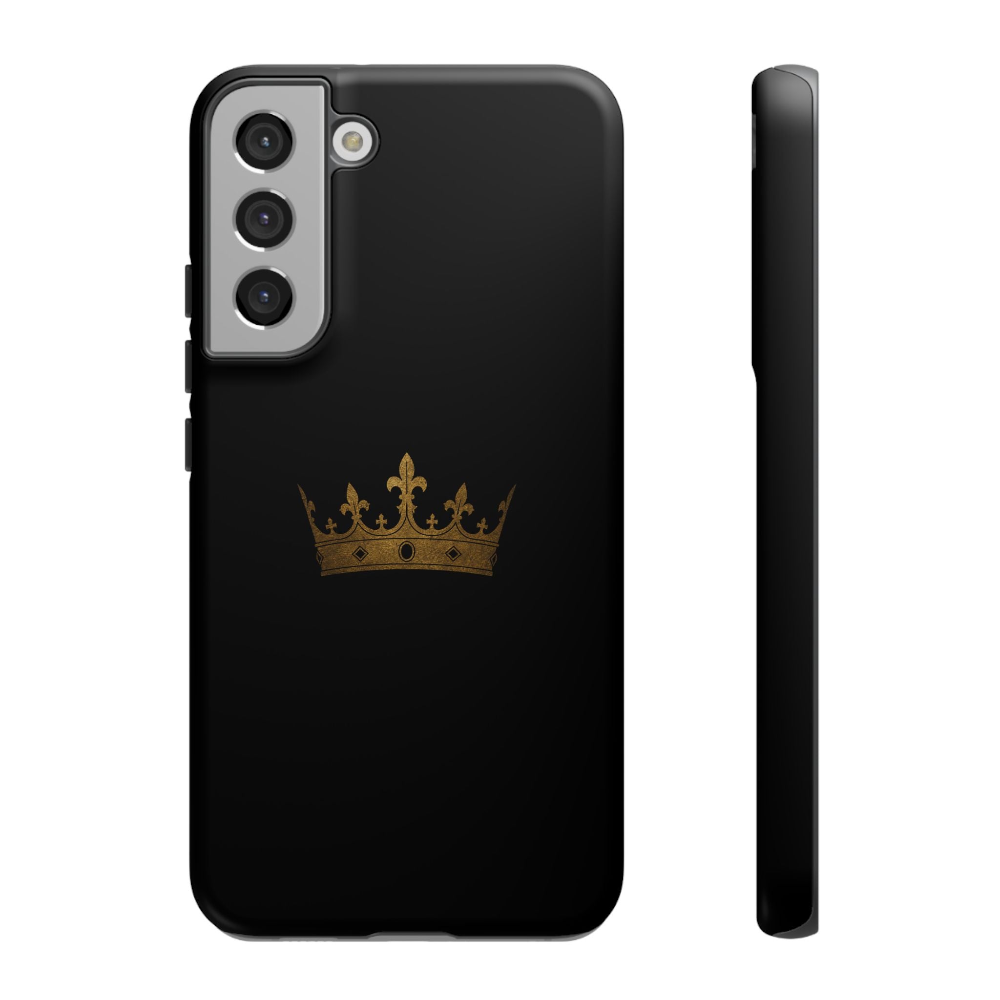 Crown Tough Phone Case – Black Protective King Crown Design