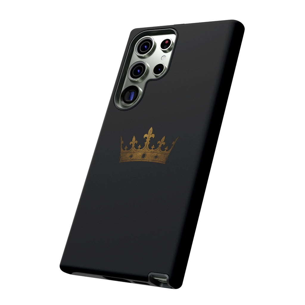 Crown Tough Phone Case – Black Protective King Crown Design