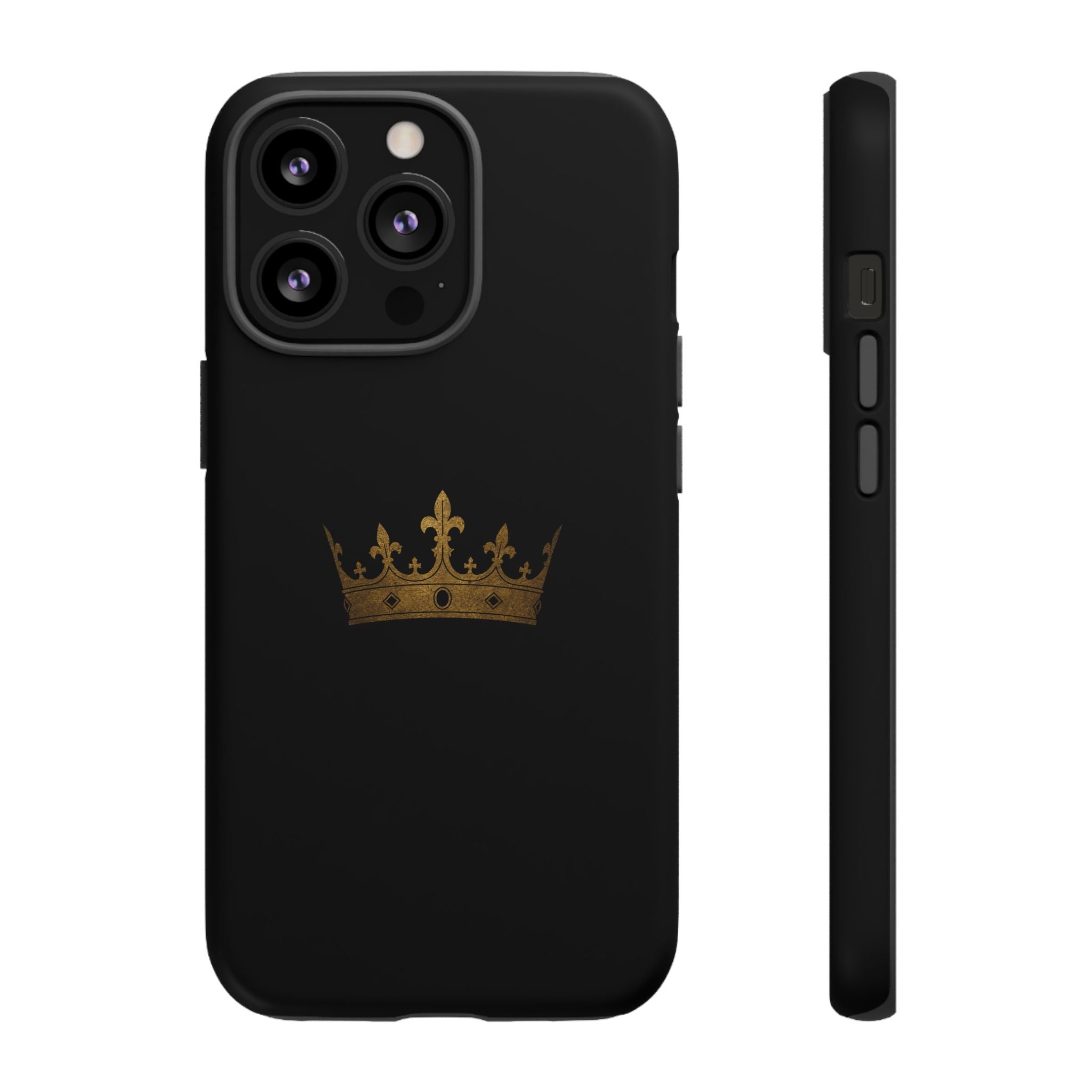 Crown Tough Phone Case – Black Protective King Crown Design