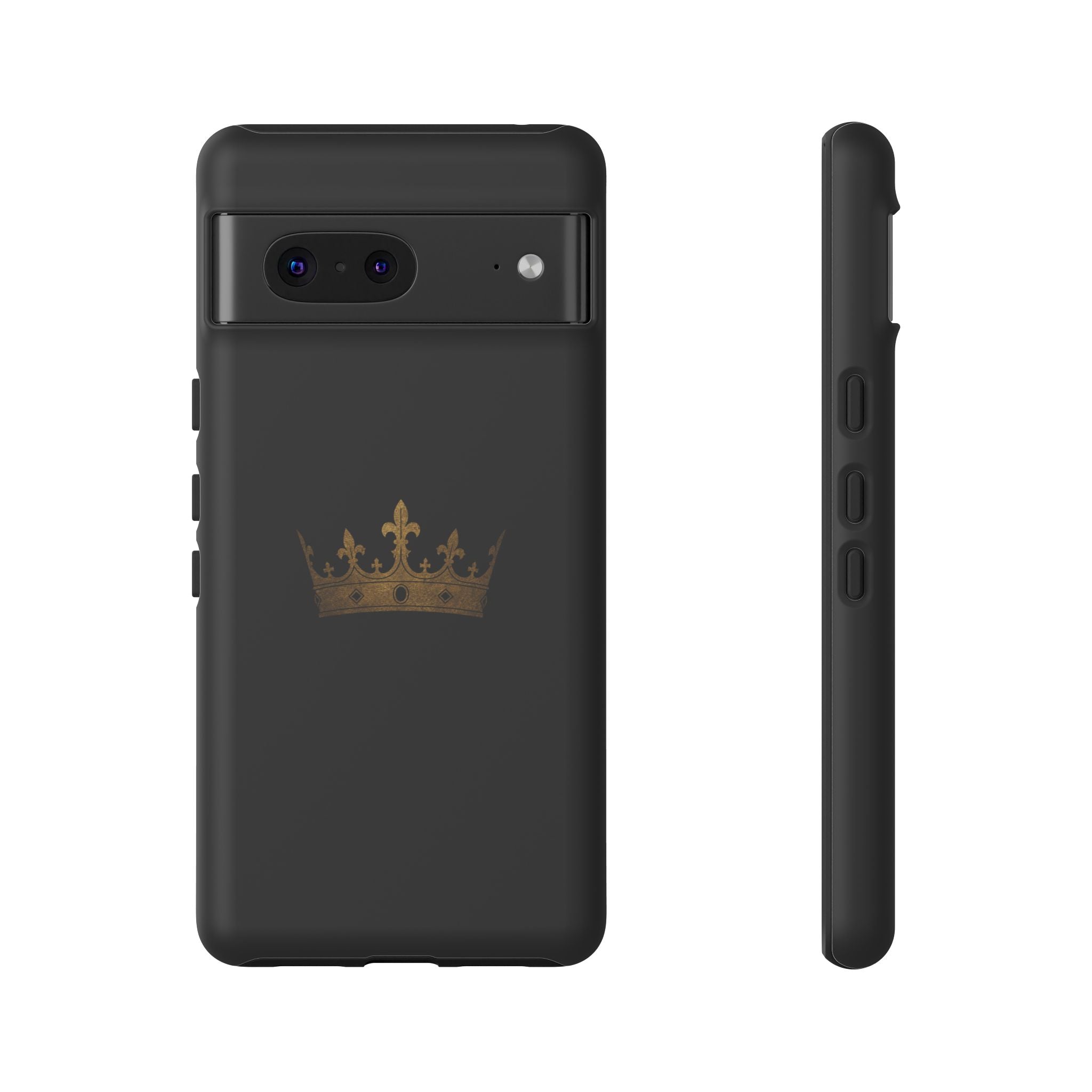 Crown Tough Phone Case – Black Protective King Crown Design