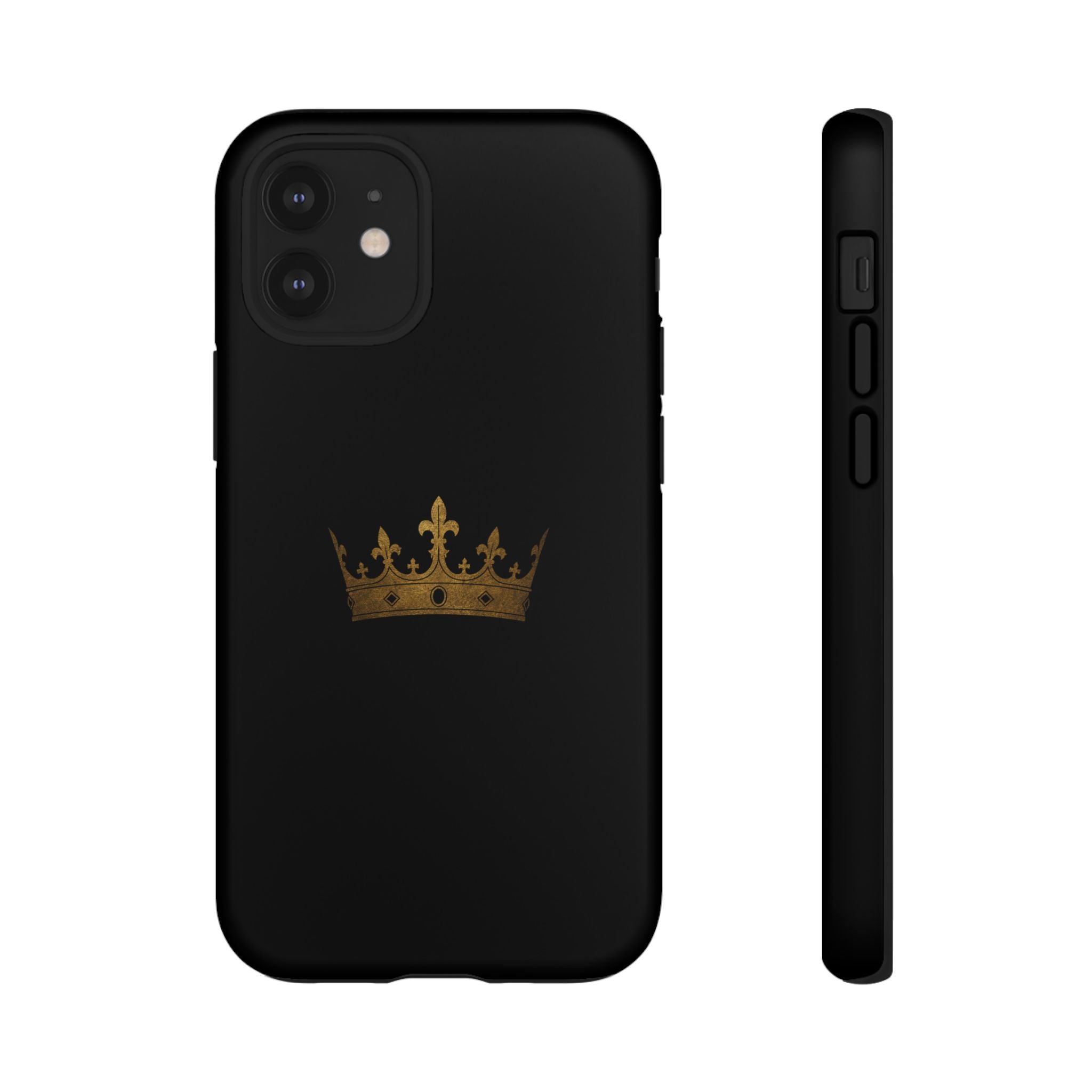 Crown Tough Phone Case – Black Protective King Crown Design