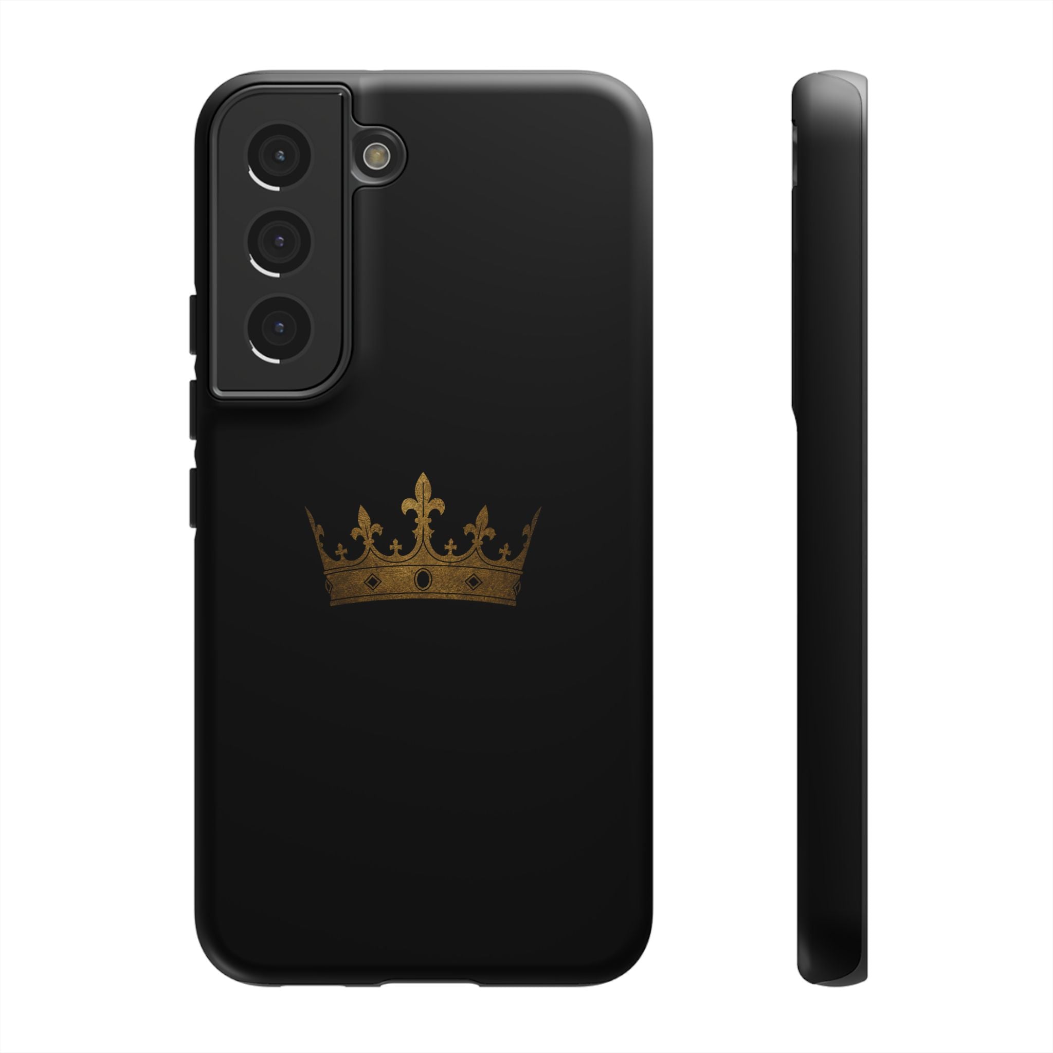 Crown Tough Phone Case – Black Protective King Crown Design