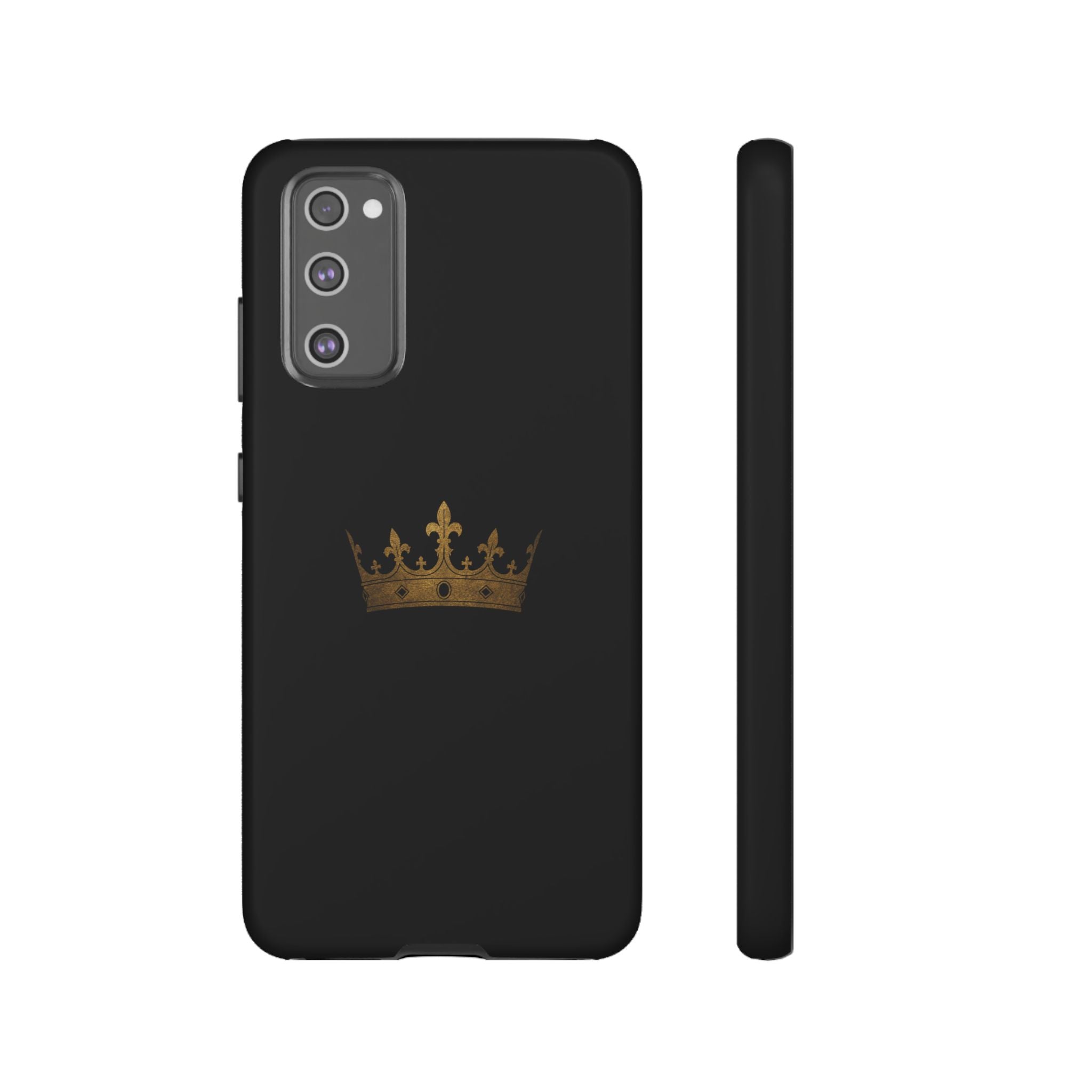 Crown Tough Phone Case – Black Protective King Crown Design