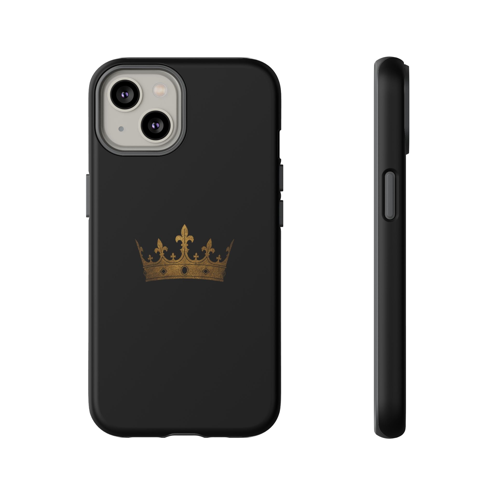 Crown Tough Phone Case – Black Protective King Crown Design
