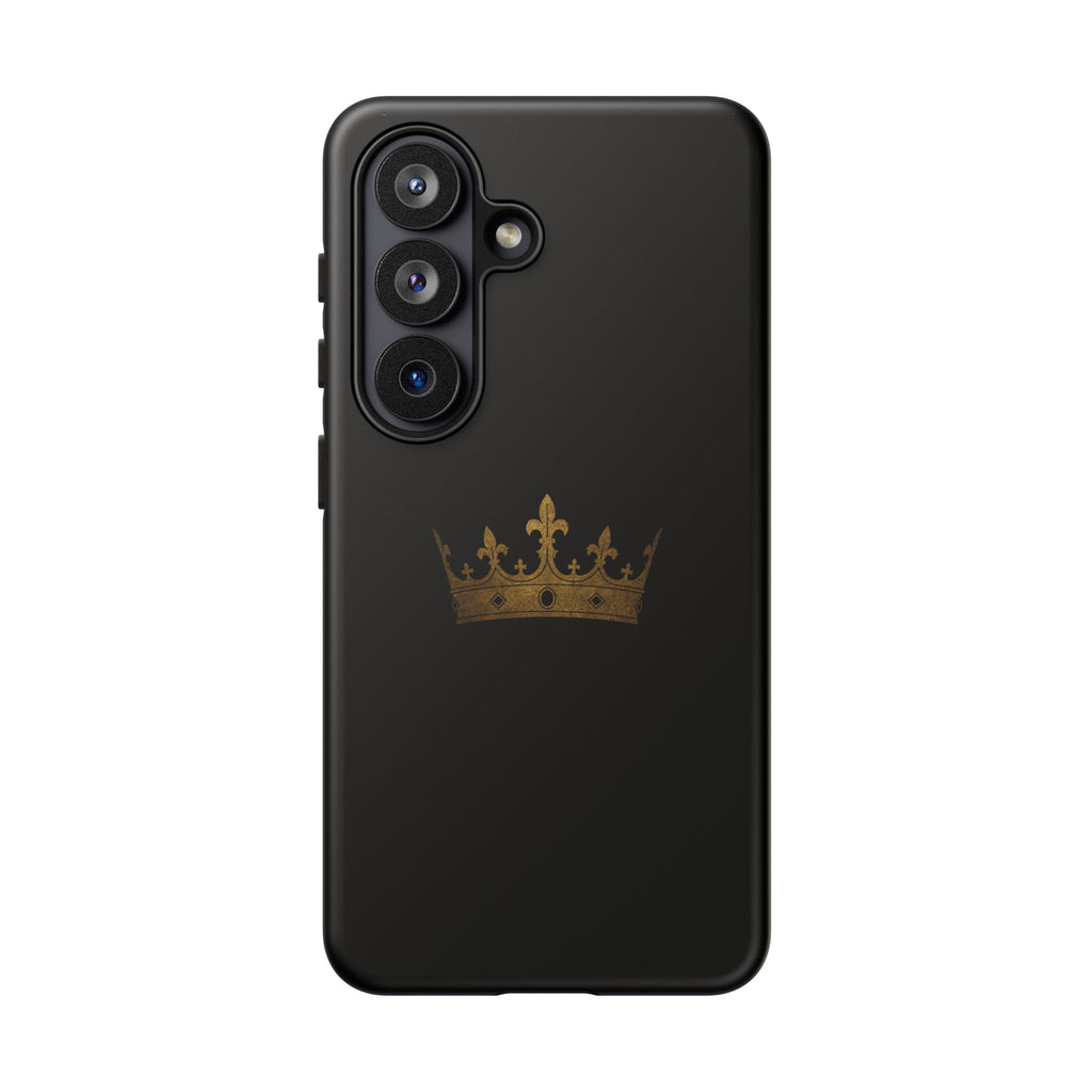 Crown Tough Phone Case – Black Protective King Crown Design
