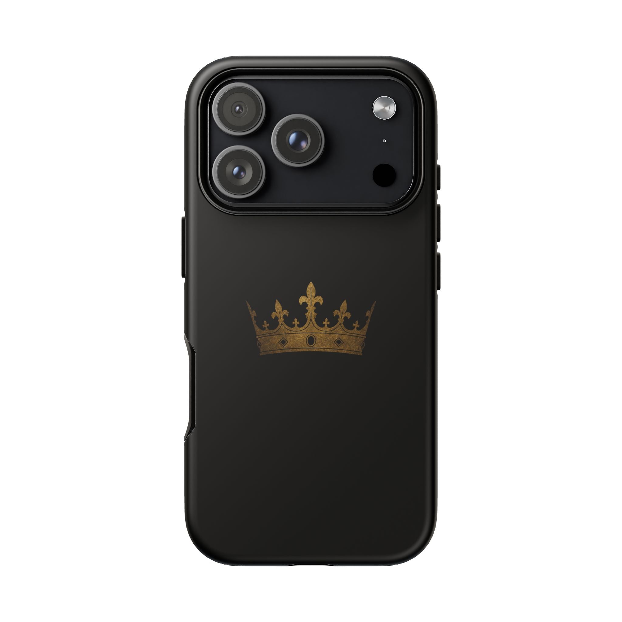 Crown Tough Phone Case – Black Protective King Crown Design
