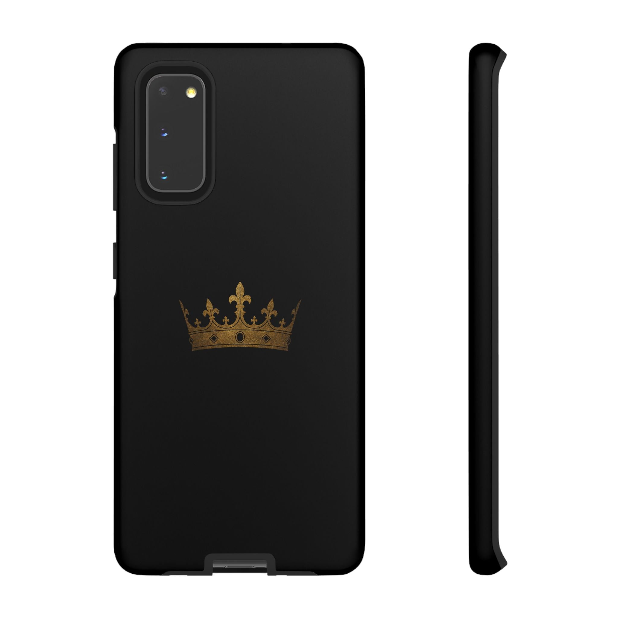 Crown Tough Phone Case – Black Protective King Crown Design