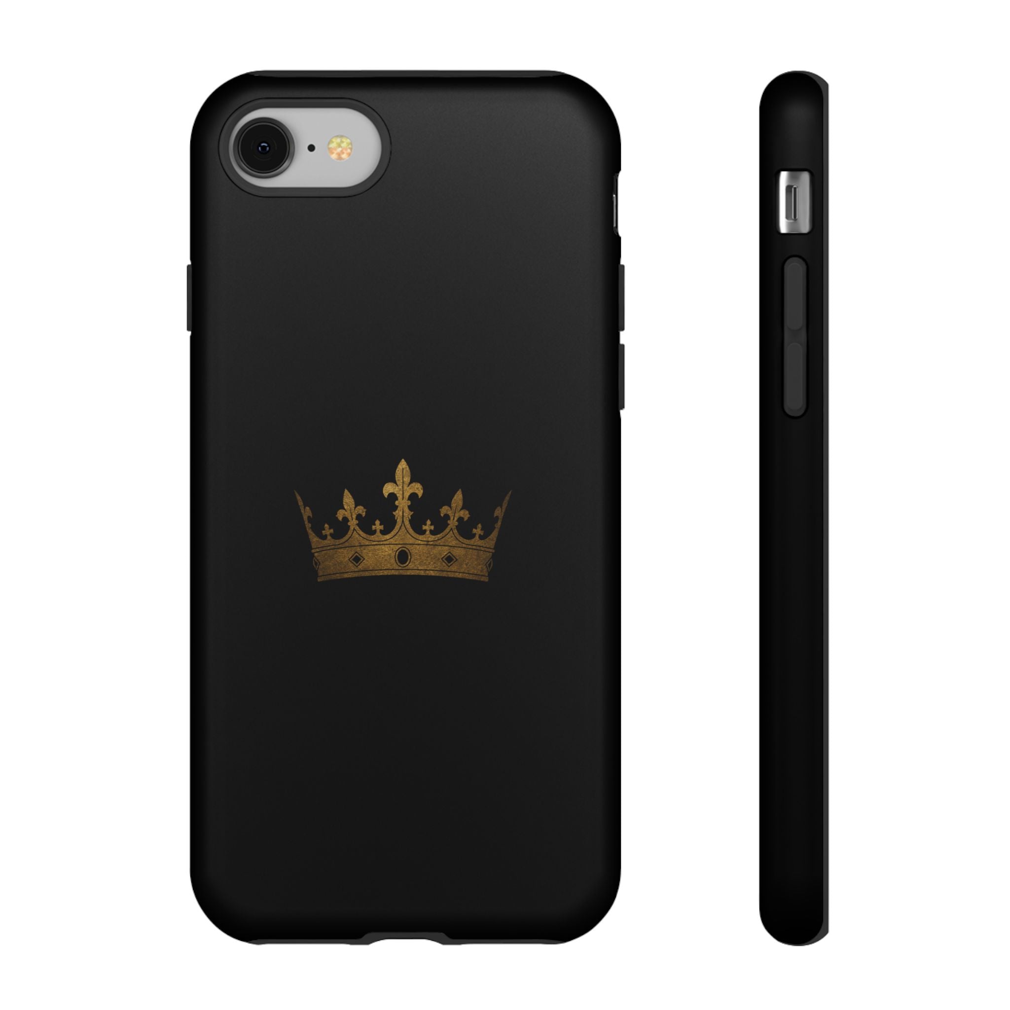 Crown Tough Phone Case – Black Protective King Crown Design